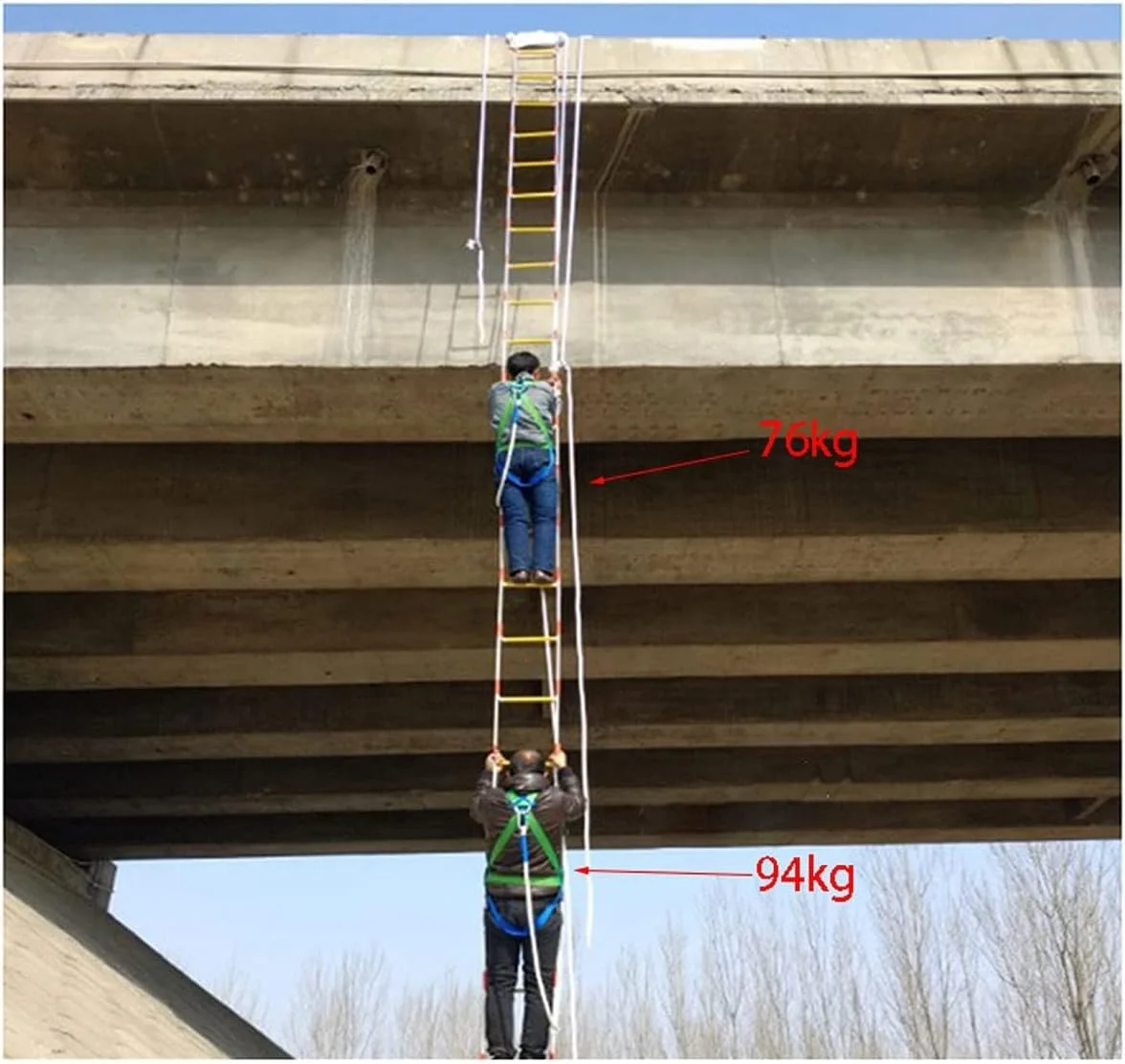 Rope Ladder Emergency Fire Escape Ladder Fire Escape Ladder Emergency Safety Rope Ladders Fast to Deploy Home Climbing Fire Escape/8M/26Ft/25M/82Ft
