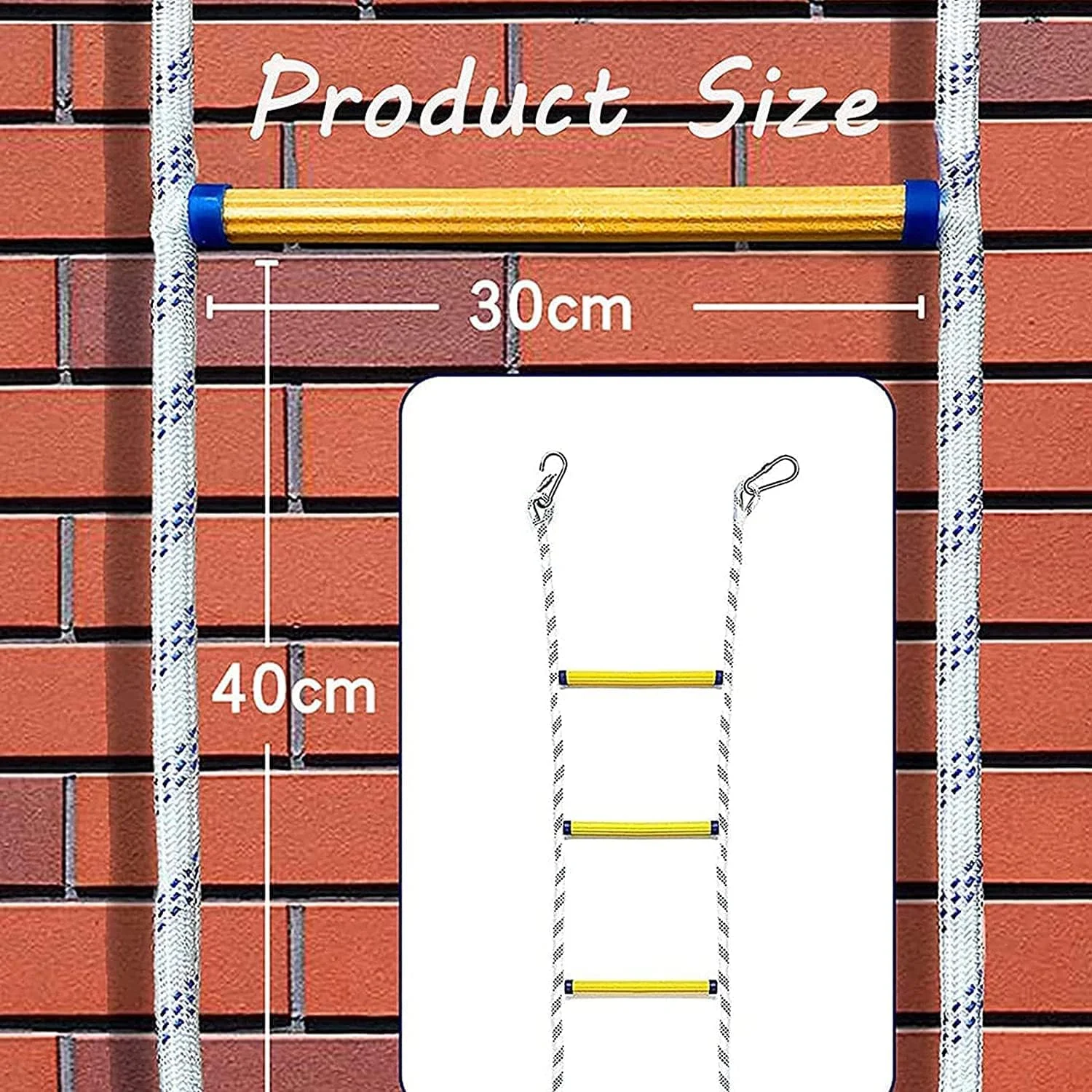 Rope Ladder Emergency Fire Escape Ladder Fire Escape Ladder Emergency Safety Rope Ladders Fast to Deploy Home Climbing Fire Escape/8M/26Ft/25M/82Ft