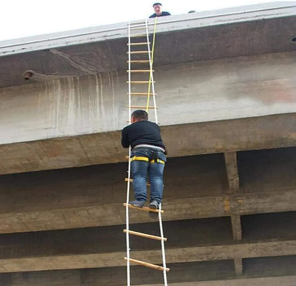 نردبان طنابی نجات اضطراری آتش نشانی نردبان طنابی فرار از آتش نردبان چوبی نایلونی نردبان صعود فرار از پنجره و بالکن / 20 متر / 65.6 فوت (6 متر / 20 فوت) نردبان طنابی نجات اضطراری آتش نشانی نردبان طنابی فرار از آتش نردبان چوبی نایلونی نردبان صعود فرار از پنجره و بالکن / 20 متر / 65.6 فوت (6 متر / 20 فوت)