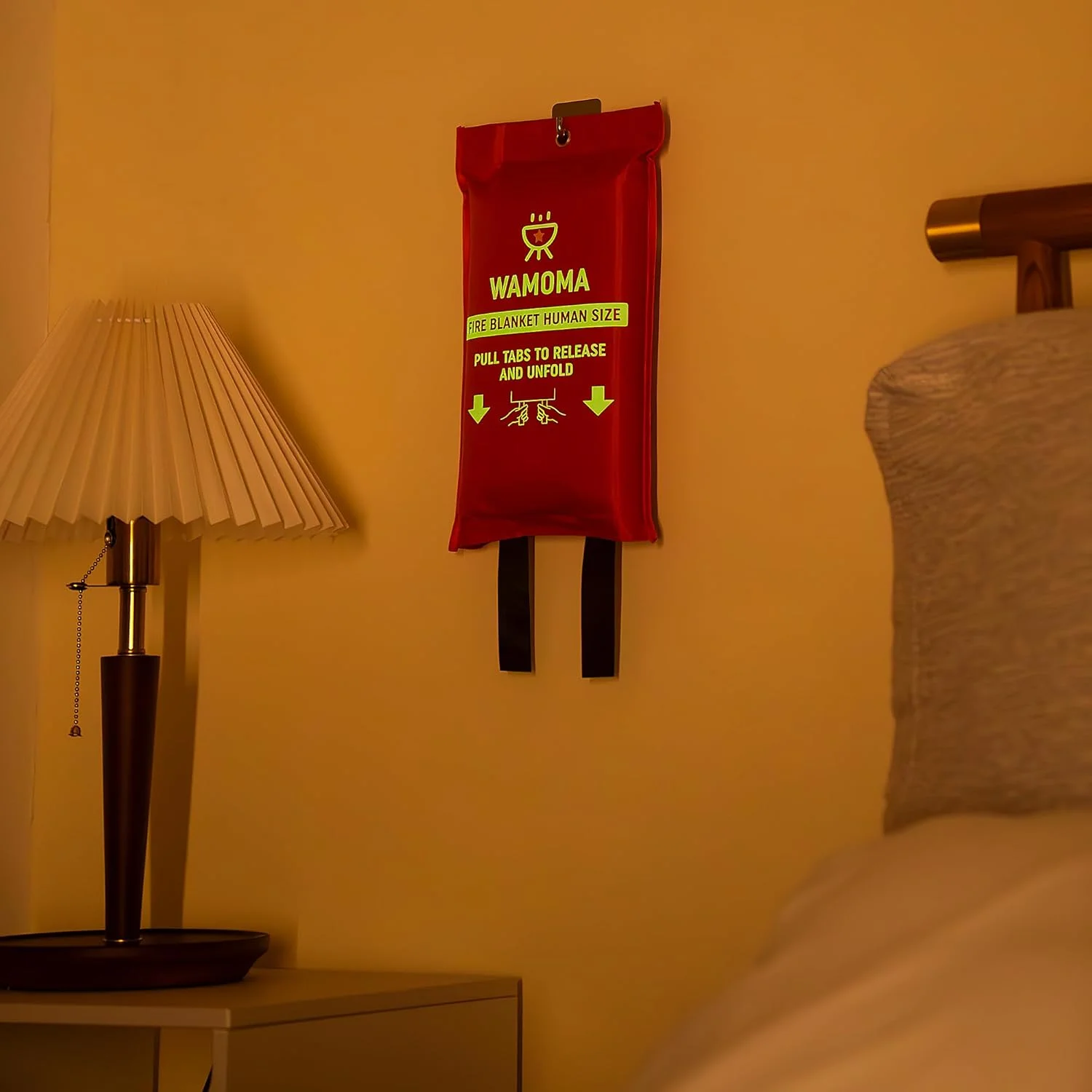 پتوی ضد حریق سایز انسانی Wamoma - پتوی بسیار بزرگ ضد آتش برای خانه، RV، گریل، BBQ، شومینه، محافظت اضطراری در برابر آتش، ورق ایمنی فایبرگلاس مقاوم در برابر حرارت بالا و قابل استفاده مجدد و ضد آب