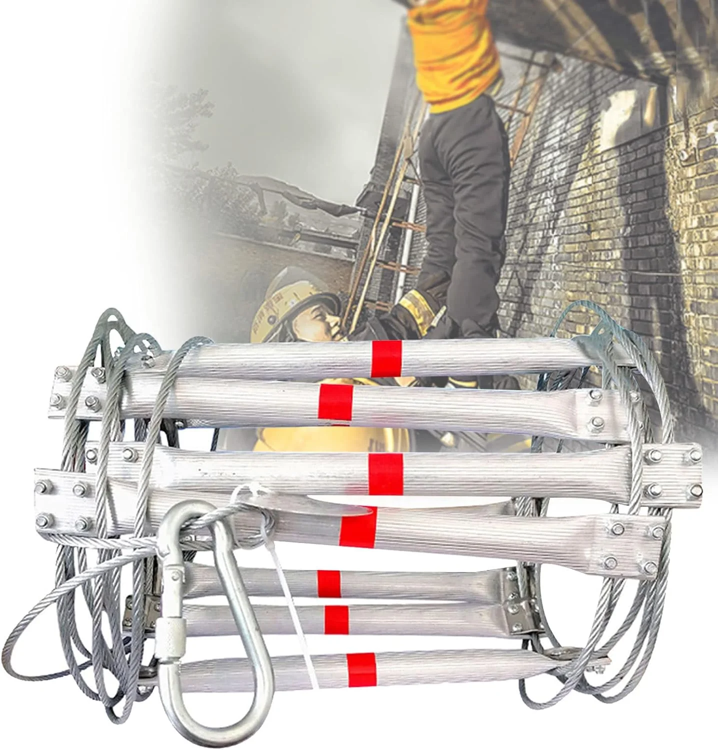 نردبان طنابی فرار اضطراری از آتش سوزی 3 تا 30 متری با طناب ایمنی، نردبان نجات، نردبان فرار ضد لغزش برای استفاده سریع در آتش سوزی، 3 متر نردبان طنابی فرار اضطراری از آتش سوزی 3 تا 30 متری با طناب ایمنی، نردبان نجات، نردبان فرار ضد لغزش برای استفاده سریع در آتش سوزی، 3 متر