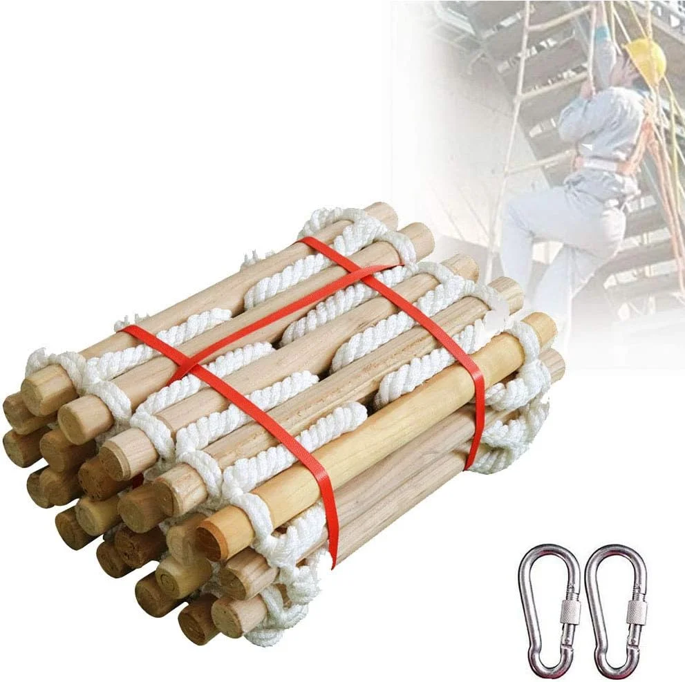 نردبان آتش نشانی اضطراری 10 متری، نردبان تخلیه ایمنی مقاوم در برابر آتش با قلاب کارابین برای کودکان و بزرگسالان، تحمل وزن تا 400 کیلوگرم نردبان آتش نشانی اضطراری 10 متری، نردبان تخلیه ایمنی مقاوم در برابر آتش با قلاب کارابین برای کودکان و بزرگسالان، تحمل وزن تا 400 کیلوگرم