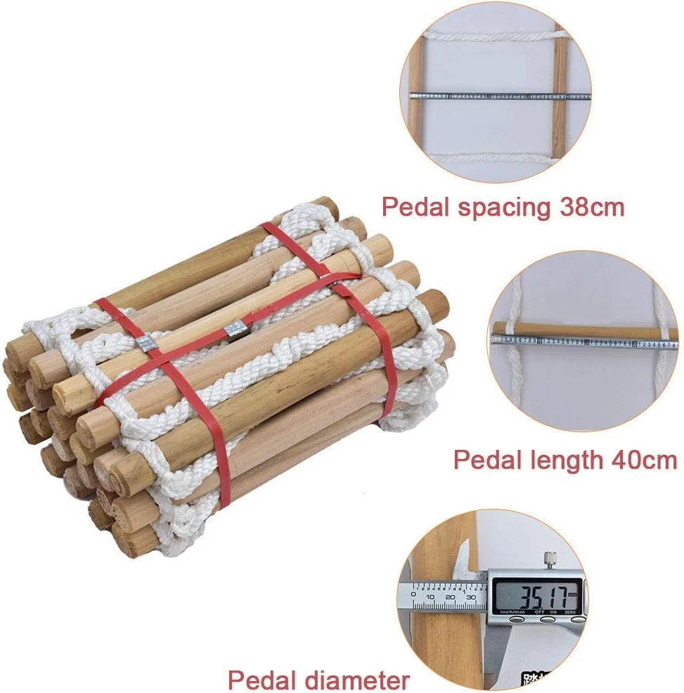 نردبان آتش نشانی اضطراری 10 متری، نردبان تخلیه ایمنی مقاوم در برابر آتش با قلاب کارابین برای کودکان و بزرگسالان، تحمل وزن تا 400 کیلوگرم