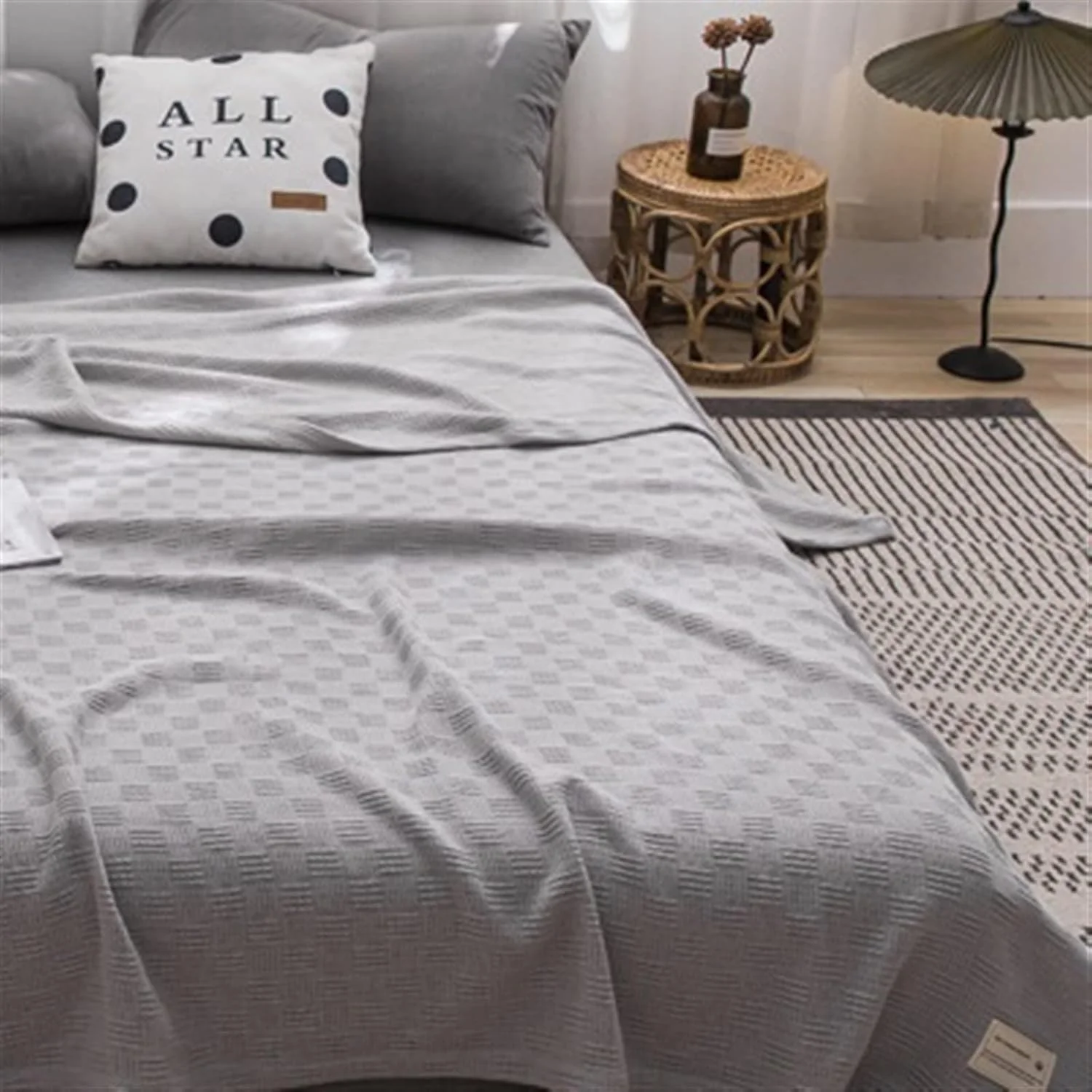پتوی ملکه YYVVBBF برای تخت خواب، پتو خنک کننده تابستانی از جنس پنبه، پارچه نخی، پتوی مبل، پتو چرت بزرگسالان، لحاف روتختی، رو تختی خانگی