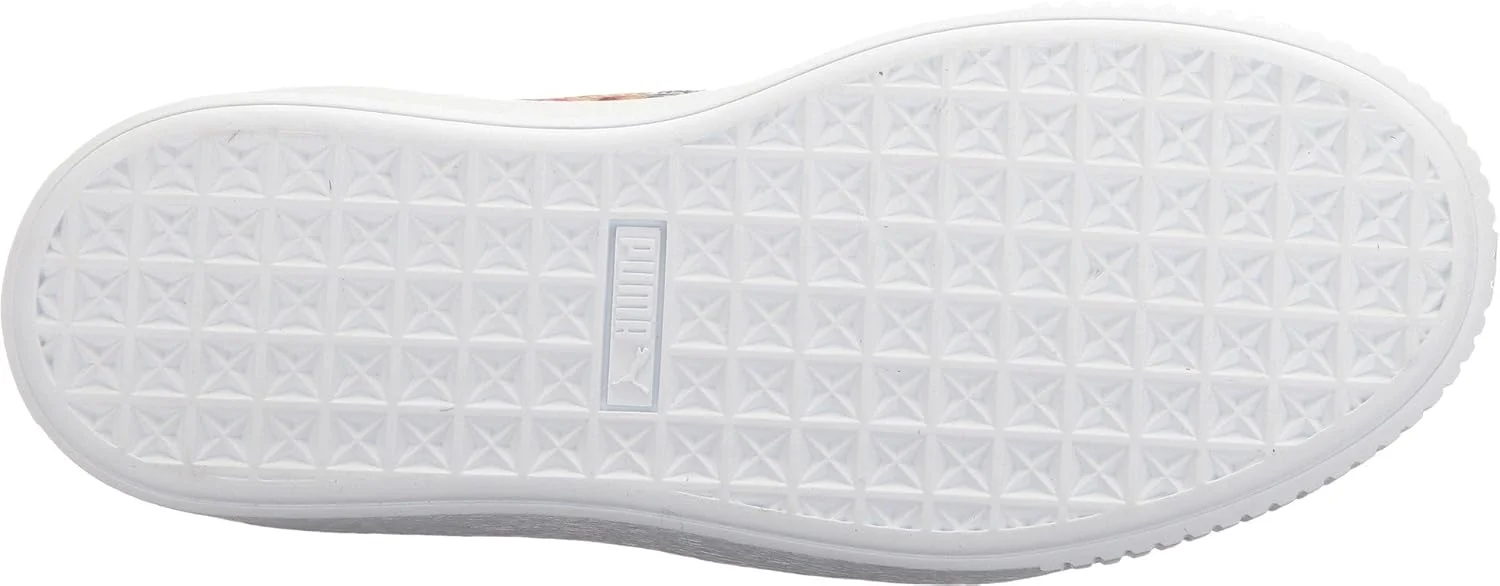 کفش بسکتبال پلتفرم آلوها پوما بچگانه (سایز بزرگ) پسرانه، آبی/آبی واقعی/سفید پوما/قرمز انفجاری/طلایی تیم پوما سایز 7 بزرگسال