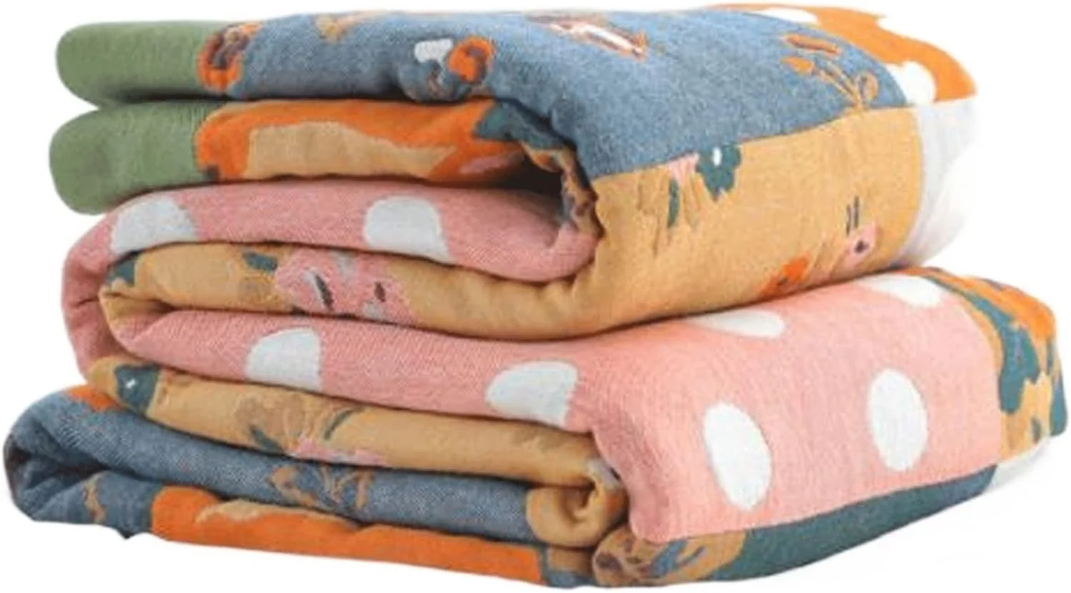 پتوی ملکه YYVVBBF برای تخت، پتوی پرتابی پنبه ای چند لایه، لحاف حوله ای گازی، پتوی تهویه مطبوع، روکش مبل یک نفره دو نفره، روتختی تابستانی (150X200 سانتی متر)