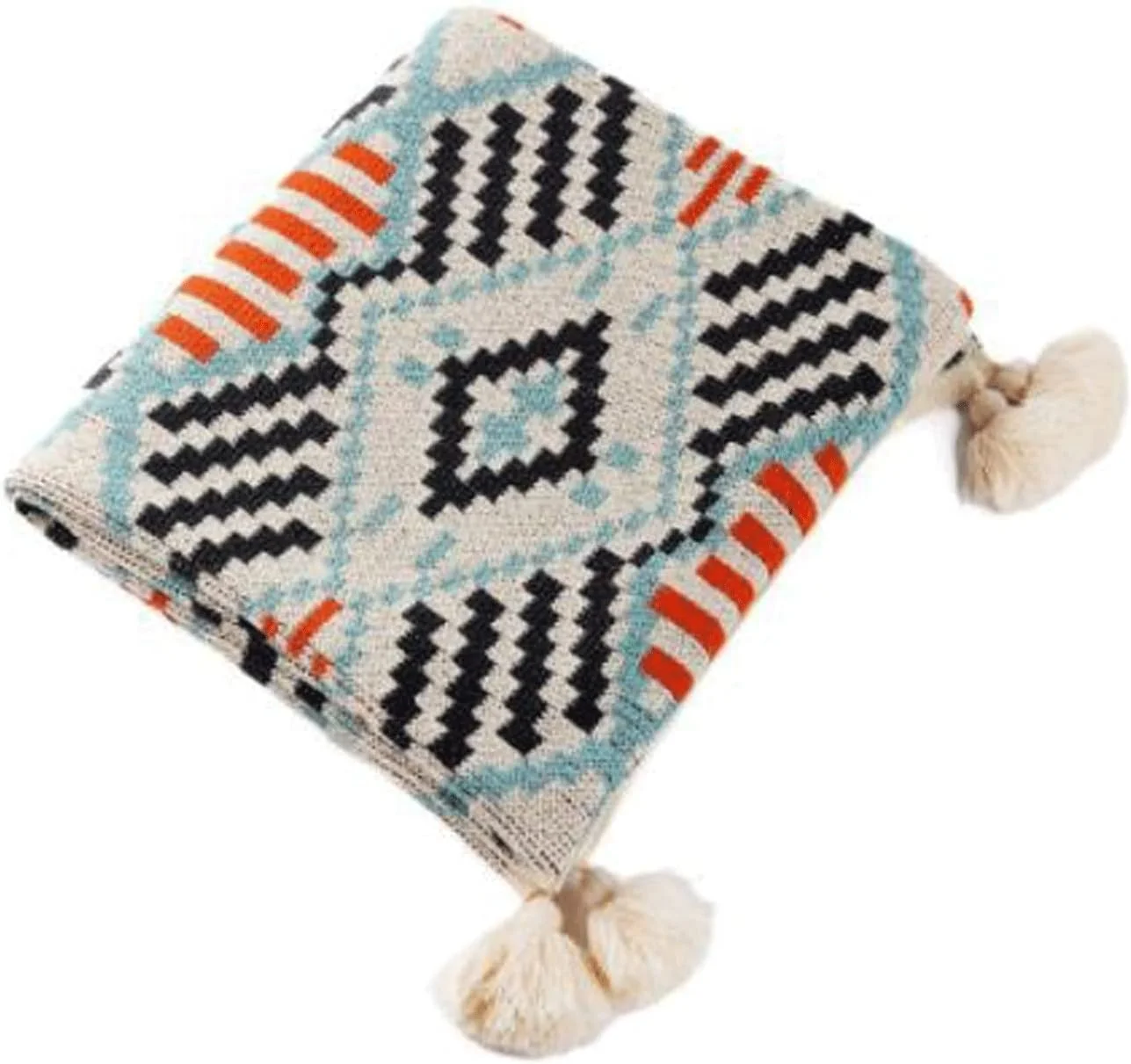 پتوی کوئین YYVVBBF برای تخت بافتنی طرح دار منگوله دار پاییزی زمستانی تزئینی کنار تخت روکش مبل (130X200 سانتی متر)