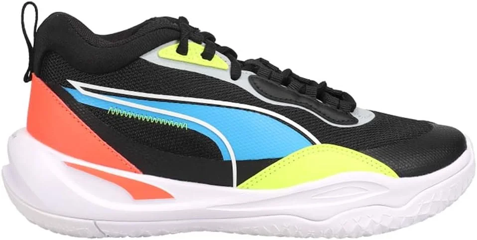 کفش ورزشی پوما پلی میکر پرو (بچه های بزرگ)، مشکی جت/لیمویی، سایز 6 بچه های بزرگ