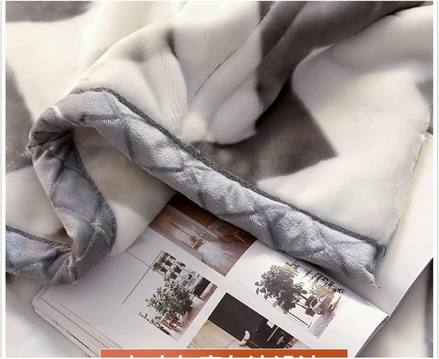 پتوی دونفره YYVVBBF مناسب تخت خواب، پتوی چند منظوره، پتوی مسافرتی پشمی دولایه زمستانی، پتوی ضخیم و گرم