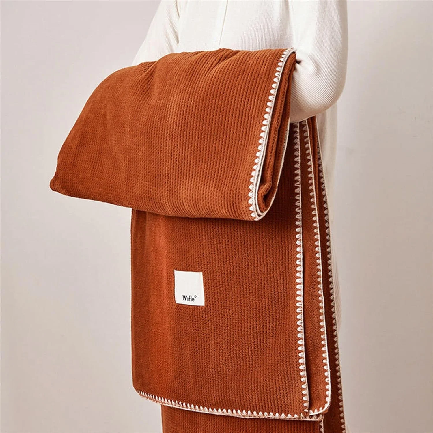 پتوی دونفره YYVVBBF مناسب تخت خواب، پتوی کشمیر، پتوی ضخیم، لحاف، پتوی زمستانی، پتوی فلانل، پتوی تخت