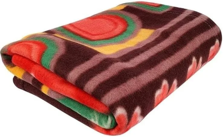 یوتفول تردز پتوی پلار فلیس تک نفره طرح دار چند منظوره مناسب تمام فصول، سبک و چند رنگ - 90 در 60 اینچ (1)، تنفس پذیر