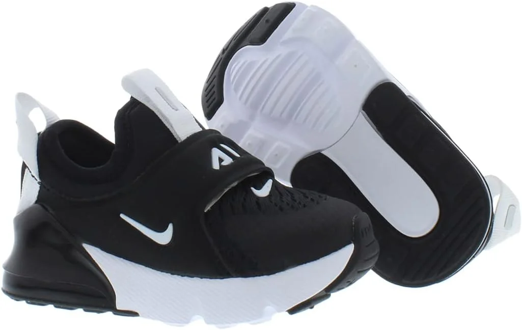 کفش ورزشی نایک پسرانه دخترانه بچگانه، مشکی/سفید، سایز 8 نوزادی