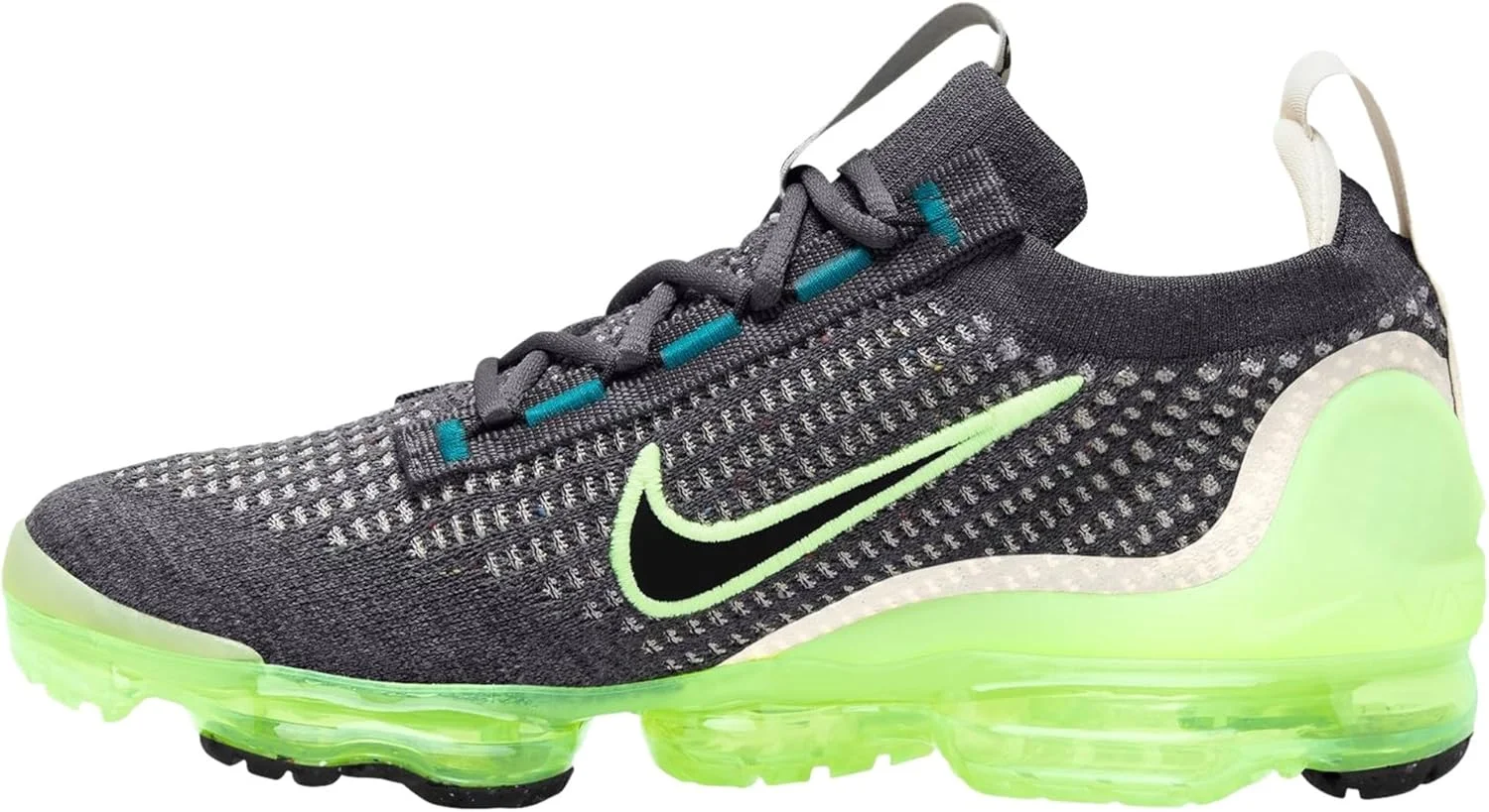 کفش ورزشی پسرانه Nike Air Vapormax 2021 FK (بچه های بزرگ)، خاکستری تیره/مشکی-ولت، سایز 4 M US