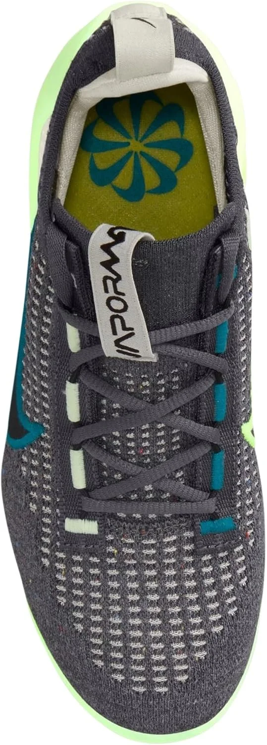 کفش ورزشی پسرانه Nike Air Vapormax 2021 FK (بچه های بزرگ)، خاکستری تیره/مشکی-ولت، سایز 4 M US