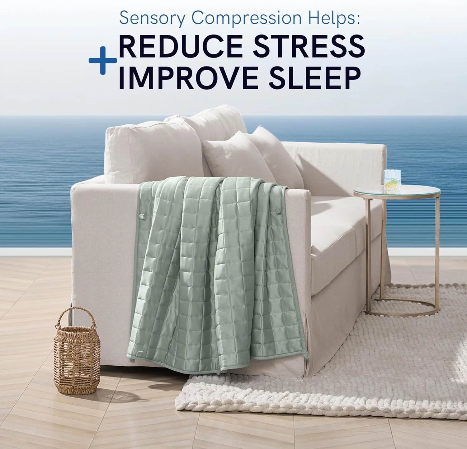 پتوی سنگین خنک کننده YnM برای بزرگسالان، پتوی سنگین 15 پوندی با پارچه 100% پلی استر، ایده آل برای افراد گرمایی یا روزهای تابستان (152x203 سانتی متر برای تخت کوئین/کینگ، 6.8 کیلوگرم، سبز)