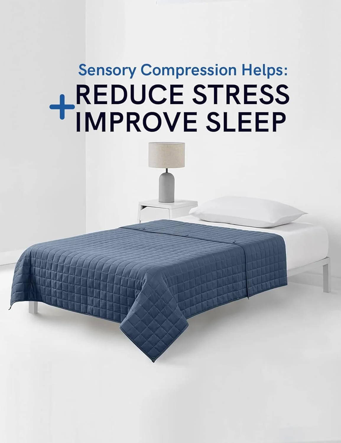 پتوی سنگین خنک کننده انحصاری YnM، ریون طبیعی مشتق شده از بامبو، پتوی تخت خواب برای دو نفر با وزن 63 تا 108 کیلوگرم، ایده آل برای تخت های سایز کوئین/کینگ/کا کینگ (223x264 سانتی متر، 13.6 کیلوگرم، آبی خاکستری)