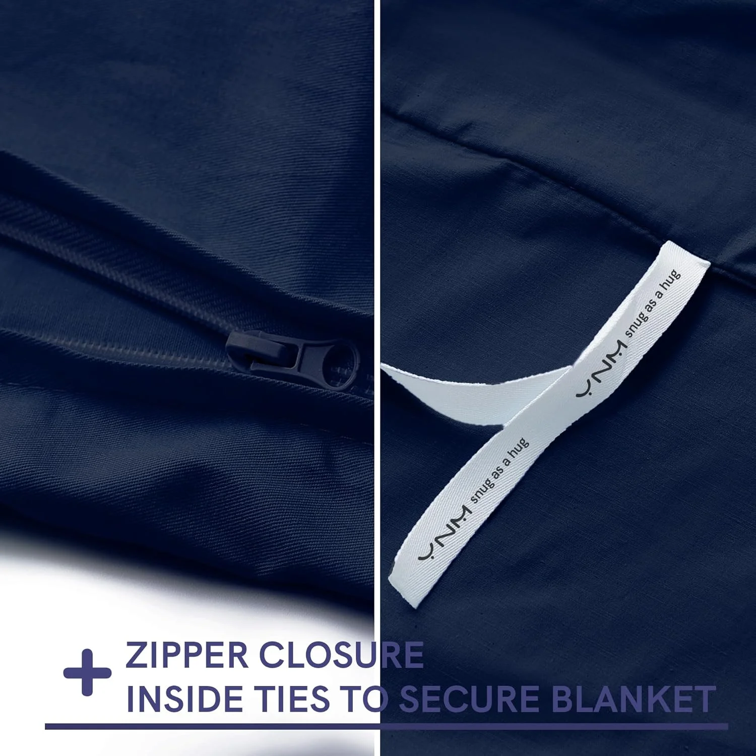 روکش لحاف پنبه ای YnM برای پتوهای سنگین (سرمه ای، 150cm x 200cm)