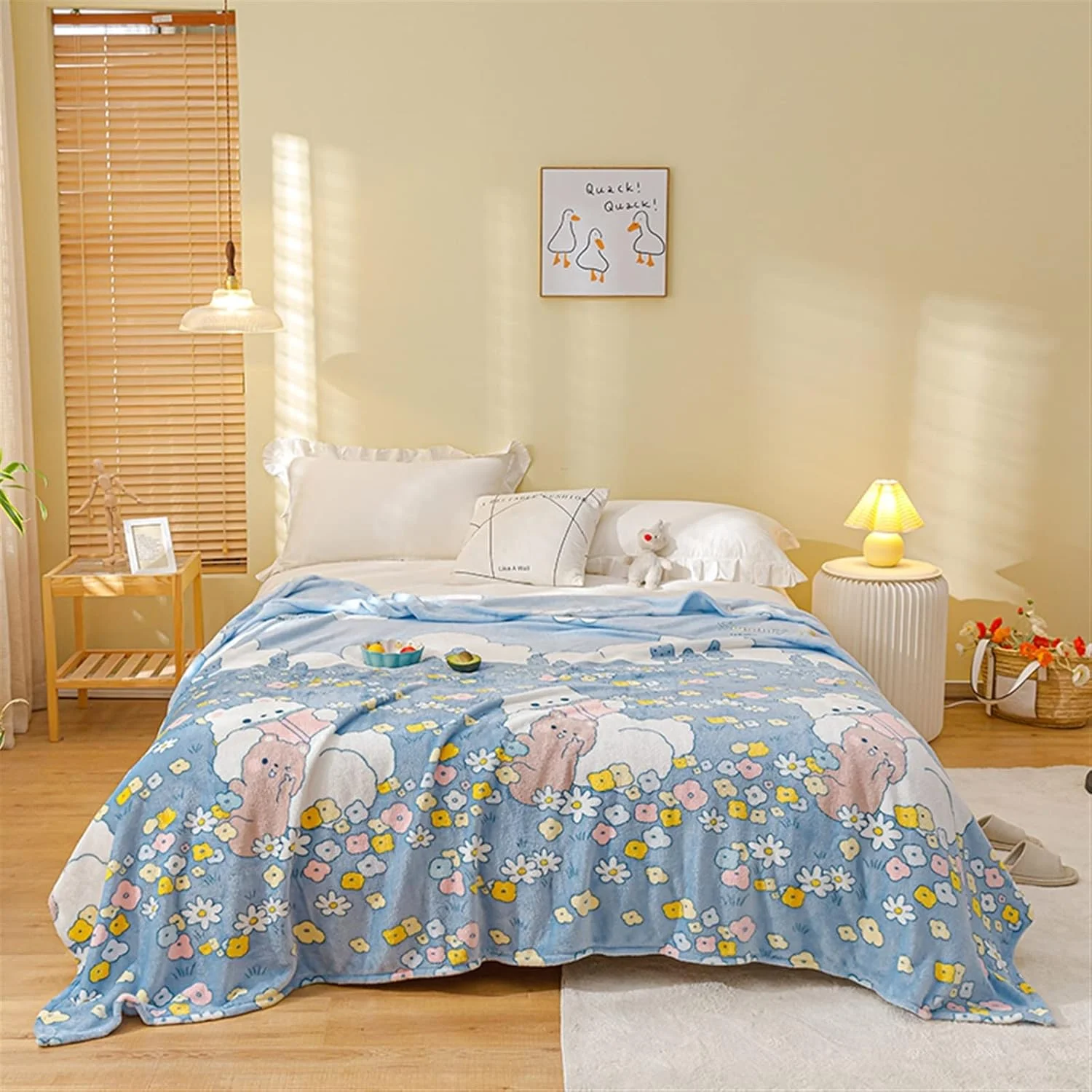 پتوی دونفره YYVVBBF نرم و گرم راه راه مناسب تخت، مبل و فضای باز