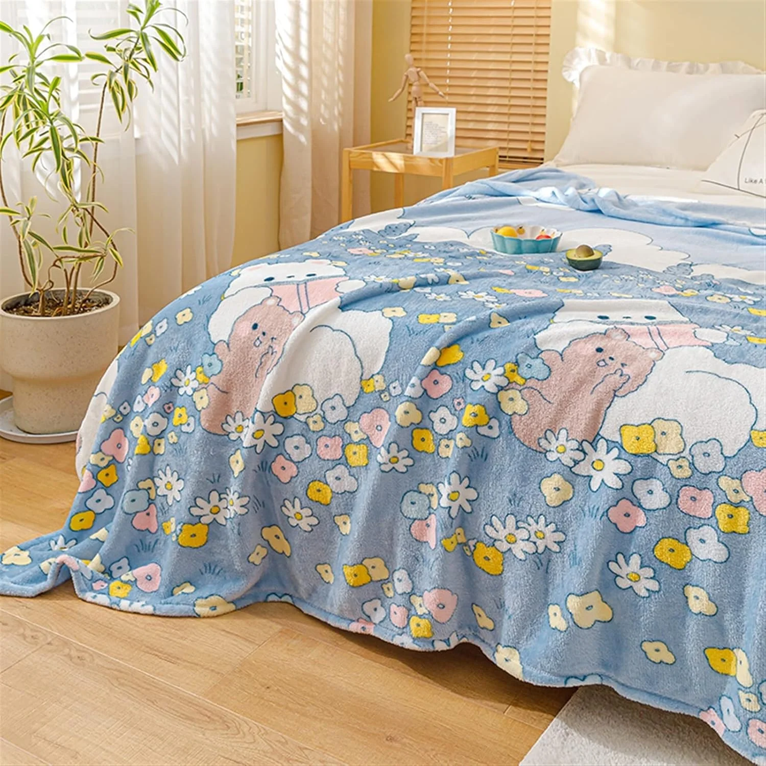 پتوی دونفره YYVVBBF نرم و گرم راه راه مناسب تخت، مبل و فضای باز