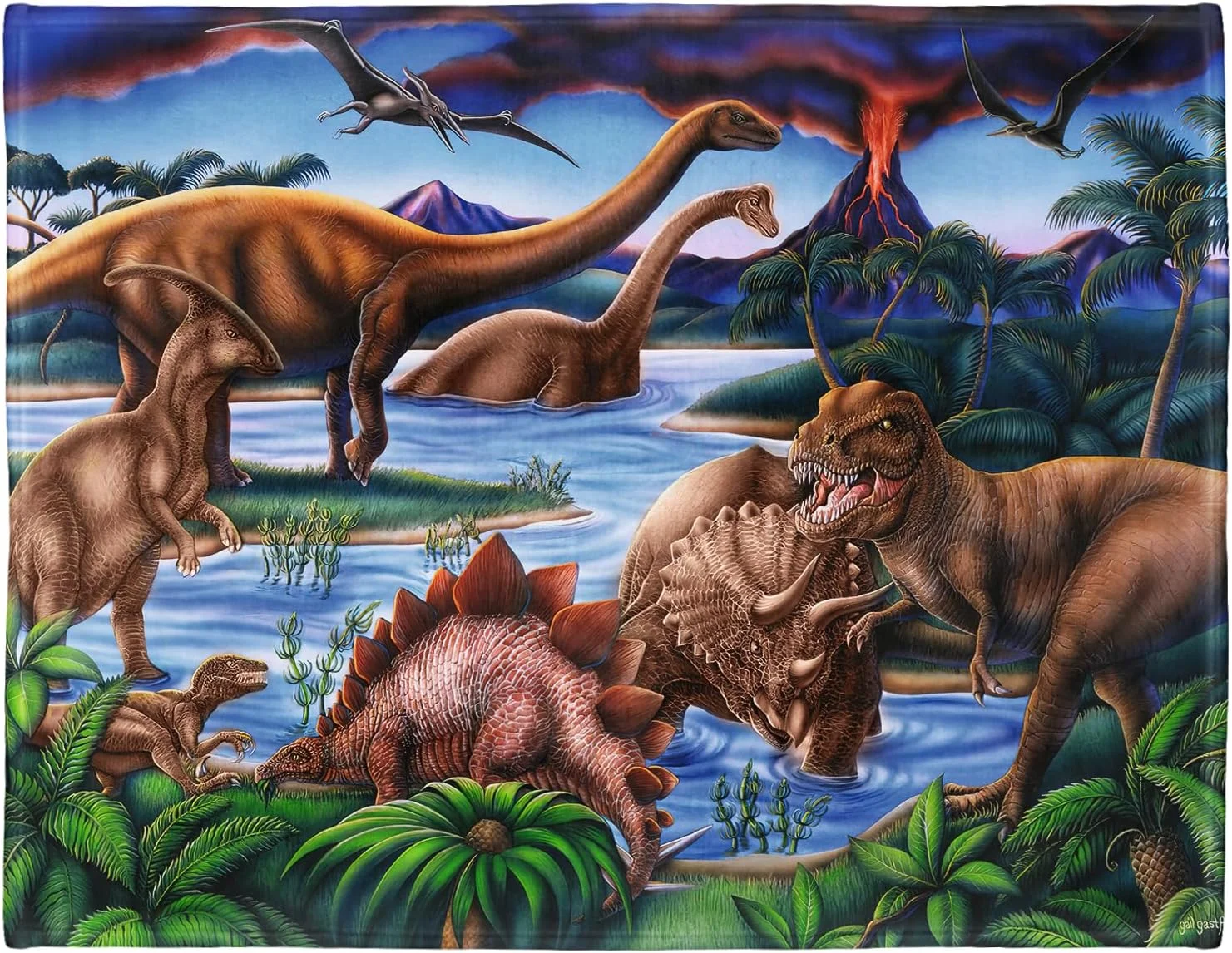 پتو YISUMEI 150 x 200 سانتی متر، پتوهای نرم و لطیف، پتو پشمی نرم و لطیف، رو تختی طرح دایناسور