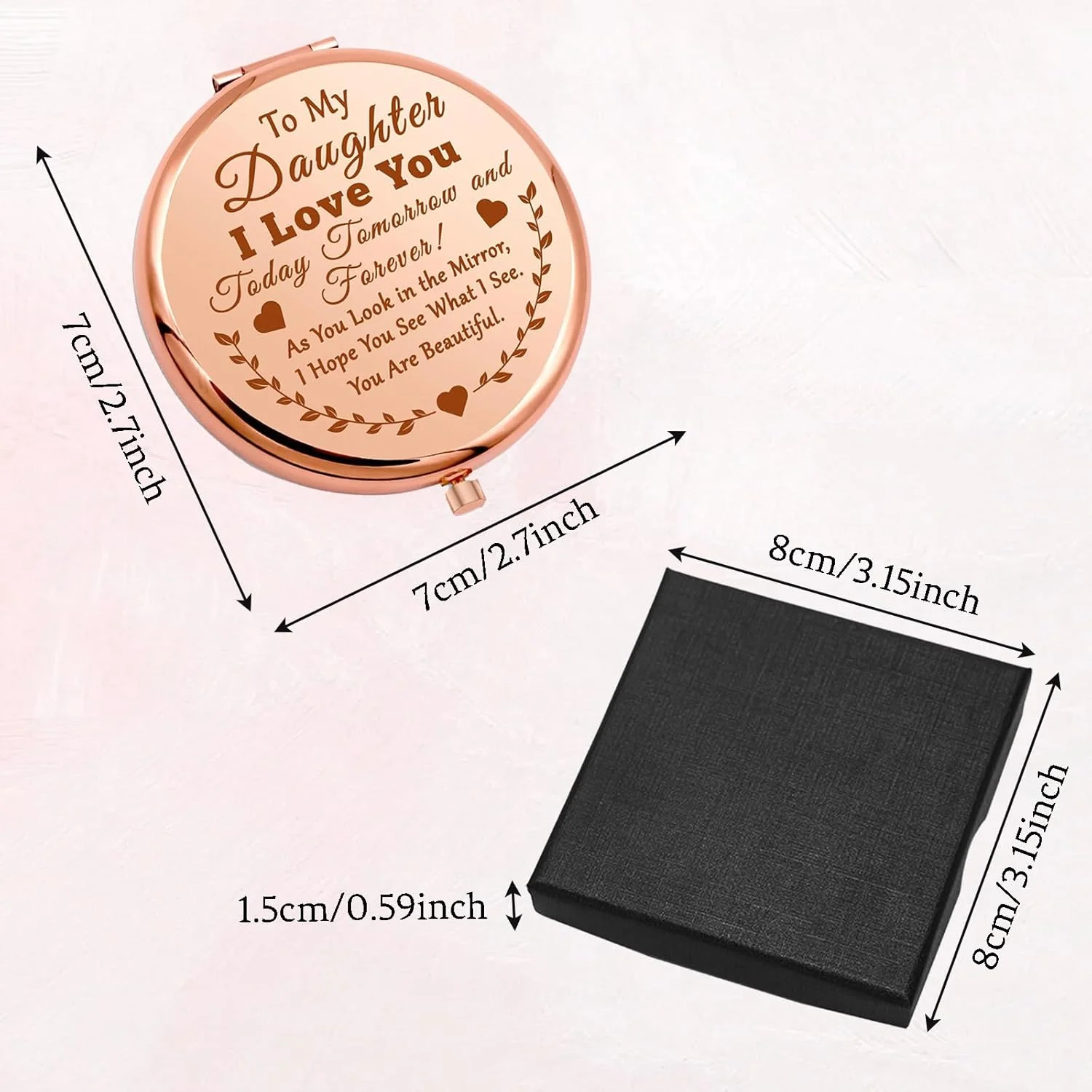 آینه جیبی کوچک قابل حمل نوجونوج، آینه کوچک برای آرایش، آینه تاشو با بزرگنمایی 1x/2x، آینه آرایشی برای استفاده روزمره، کار و مسافرت