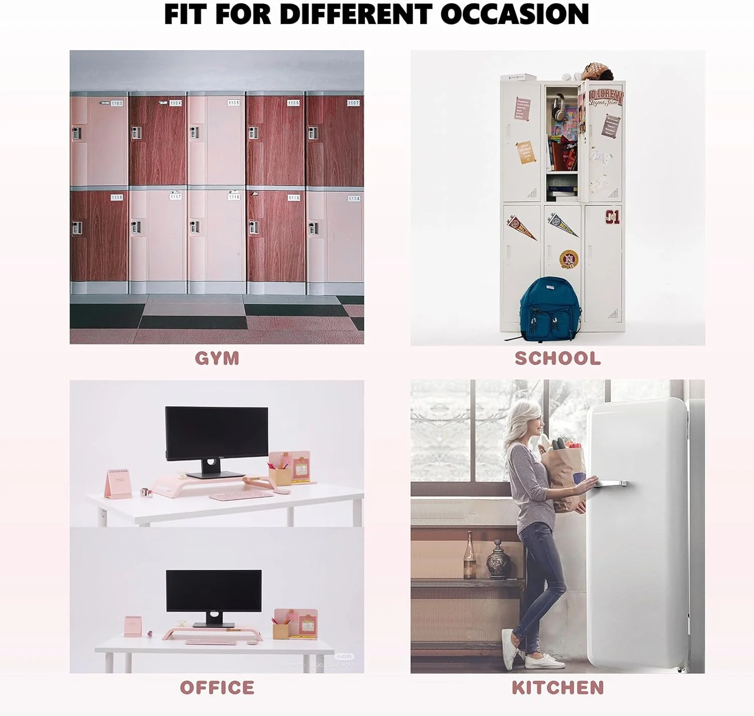 آینه مغناطیسی قوی Neehows برای کمد، 24x14 سانتی متر، بازتاب فوق العاده شفاف، آینه شیشه ای واقعی کوچک با پشت کاملا مغناطیسی و جیب ذخیره سازی برای کمد مدرسه، یخچال، کابینت اداری - خاکستری