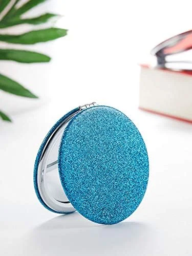 آینه جیبی OMIRO، چرم PU کلاسیک با بزرگنمایی 1X/10X، فوق العاده قابل حمل برای کیف دستی و مسافرت (آبی) آینه جیبی OMIRO، چرم PU کلاسیک با بزرگنمایی 1X/10X، فوق العاده قابل حمل برای کیف دستی و مسافرت (آبی)