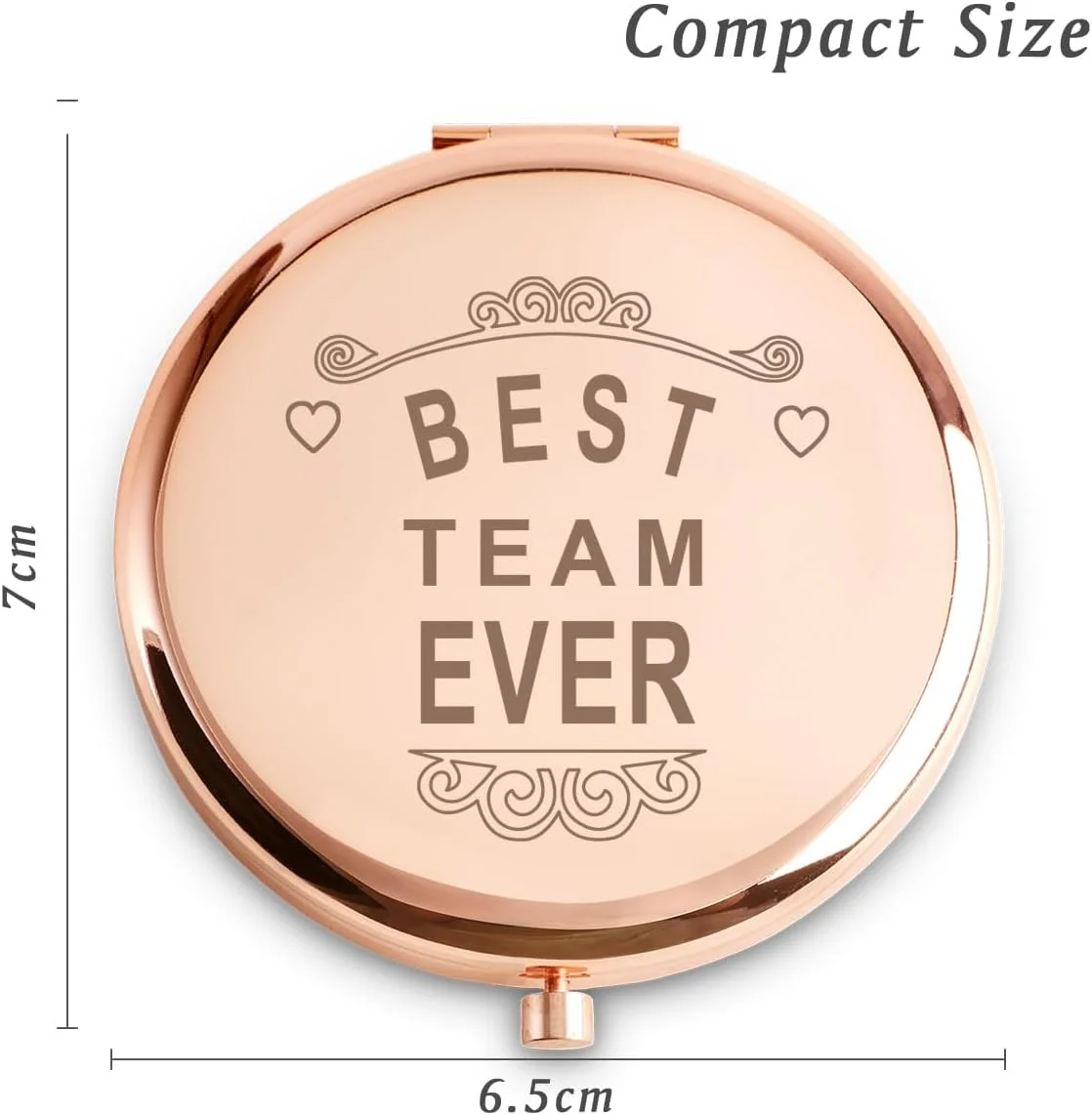 هدایای تیمی شخصی سازی شده برای کارمندان، هدایای قدردانی برای کارمندان، هدایای تولد روز مادر برای همکار، رئیس، بانوان - آینه جیبی حکاکی شده