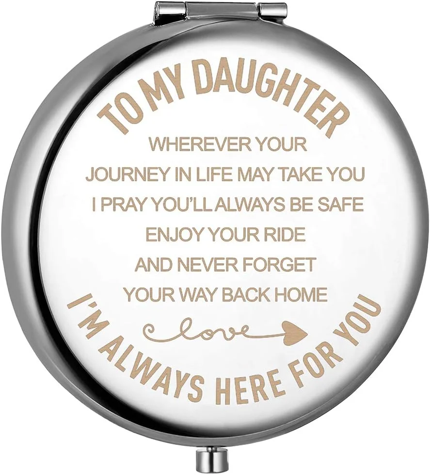 آینه آرایشی سفری sedmart، هدیه دخترانه از طرف مادر و پدر، هدیه تولد کریسمس برای دختر بزرگسال یا دختران، هدیه مادر دختری