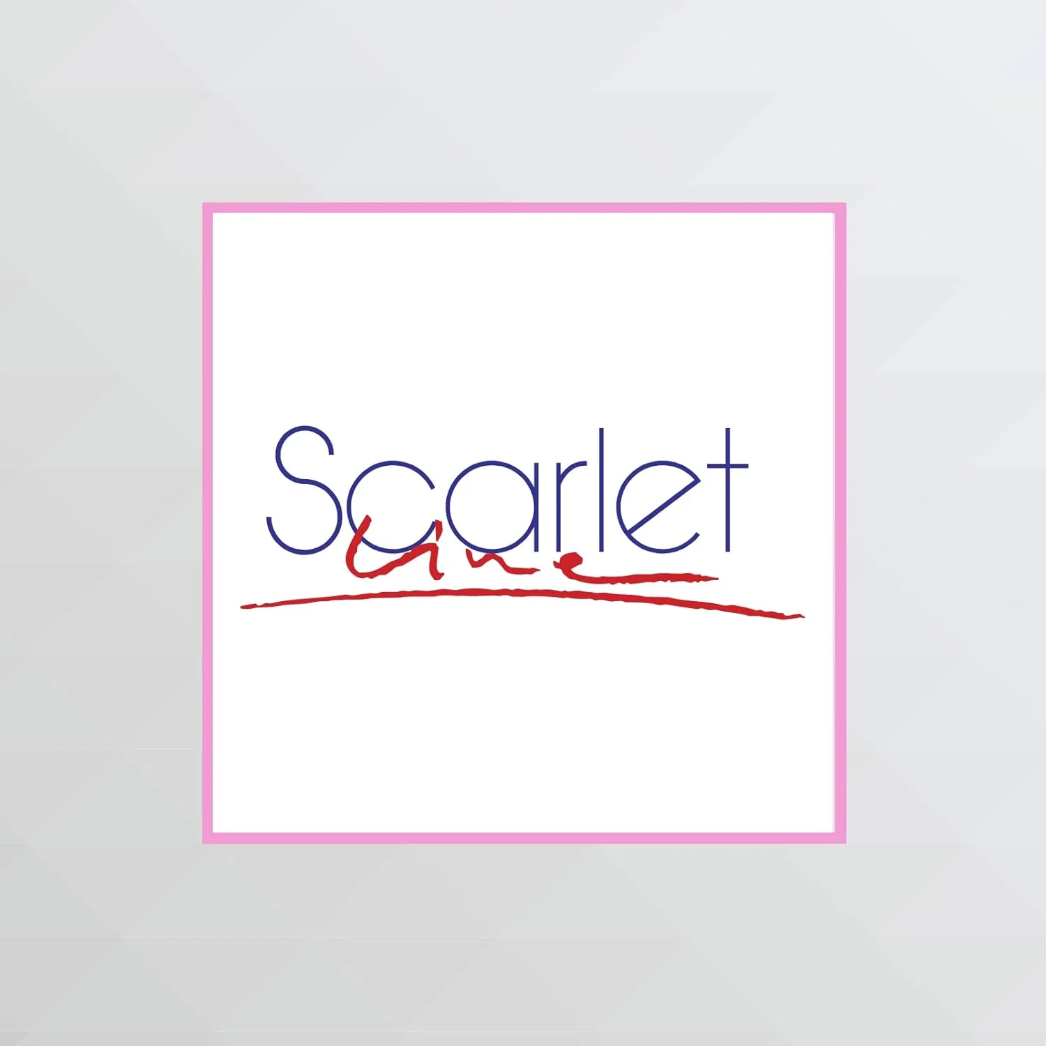 آینه آرایشی دستی بزرگ یک طرفه گرد Scarlet Line سری Professional با دسته لاستیکی ضد لغزش مناسب برای سالن، بانوان و آقایان - صورتی