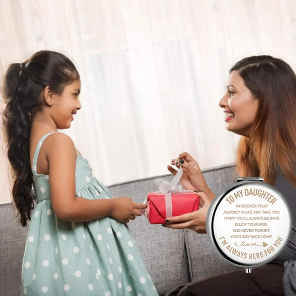 آینه آرایشی سفری sedmart، هدیه دخترانه از طرف مادر و پدر، هدیه تولد کریسمس برای دختر بزرگسال یا دختران، هدیه مادر دختری آینه آرایشی سفری sedmart، هدیه دخترانه از طرف مادر و پدر، هدیه تولد کریسمس برای دختر بزرگسال یا دختران، هدیه مادر دختری