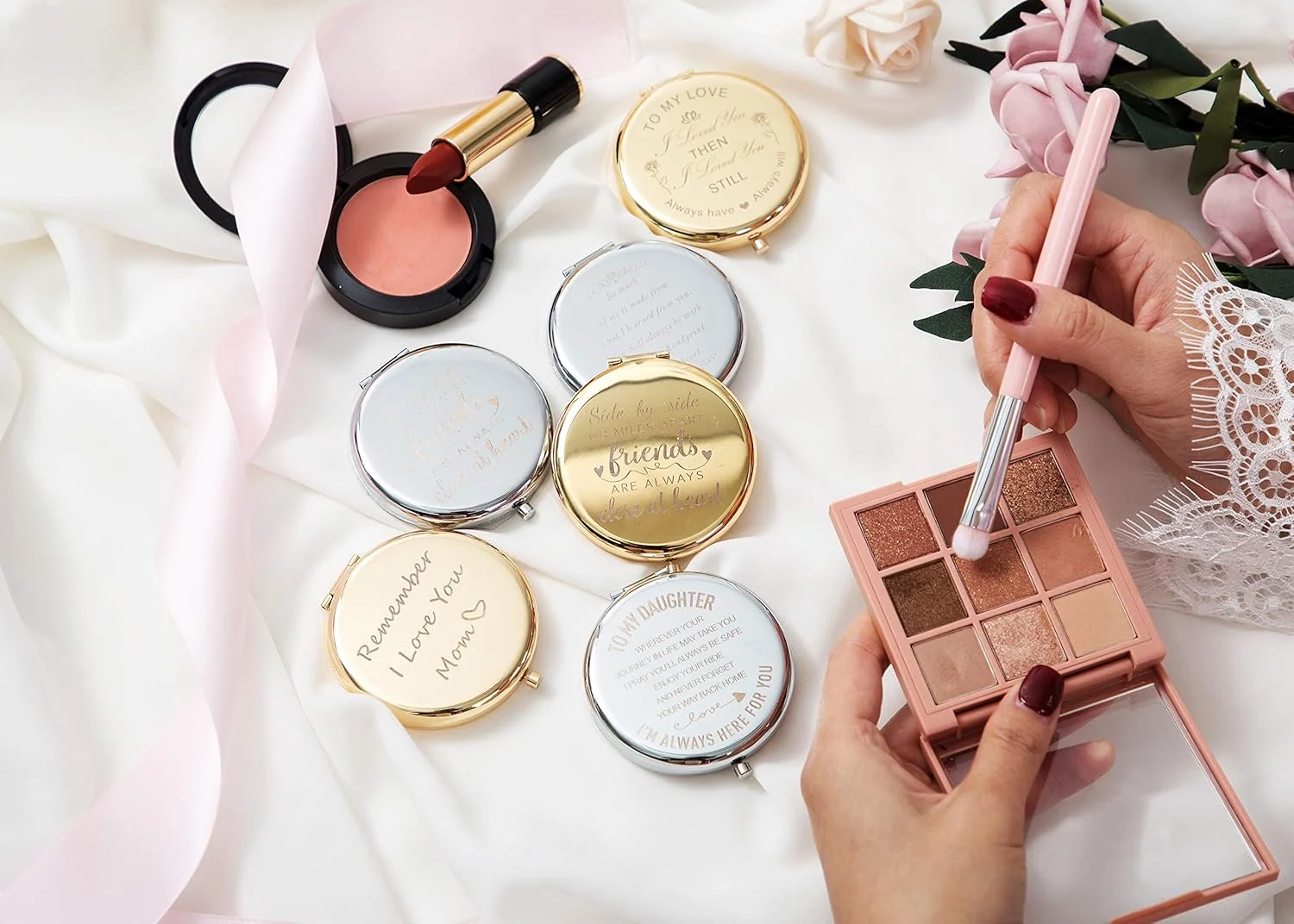 آینه آرایشی سفری sedmart، هدیه دخترانه از طرف مادر و پدر، هدیه تولد کریسمس برای دختر بزرگسال یا دختران، هدیه مادر دختری آینه آرایشی سفری sedmart، هدیه دخترانه از طرف مادر و پدر، هدیه تولد کریسمس برای دختر بزرگسال یا دختران، هدیه مادر دختری