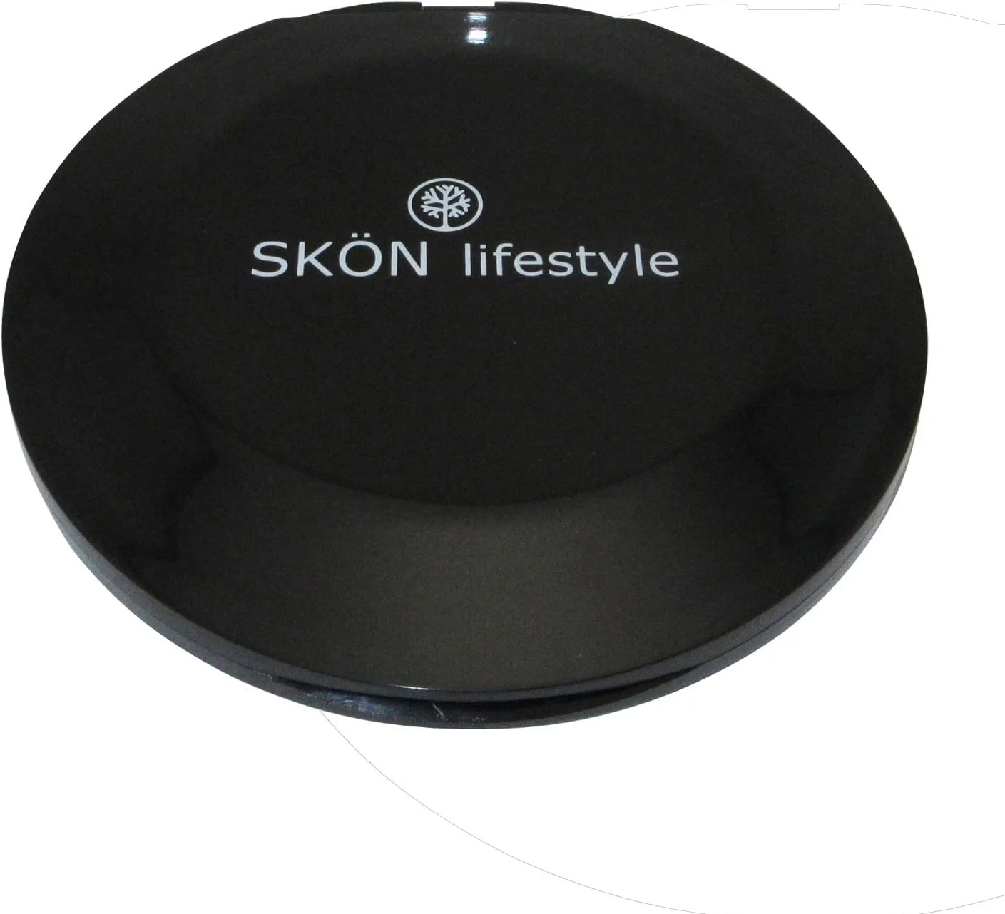 SKÖN lifestyle - Jessy، آینه مسافرتی عالی 7X/1X - آینه های شیشه ای فشرده بزرگ 4 اینچی - بزرگنمایی 7X و آینه سنتی 1X، باز شدن کامل 180 درجه، باز و بسته شدن آسان - مشکی