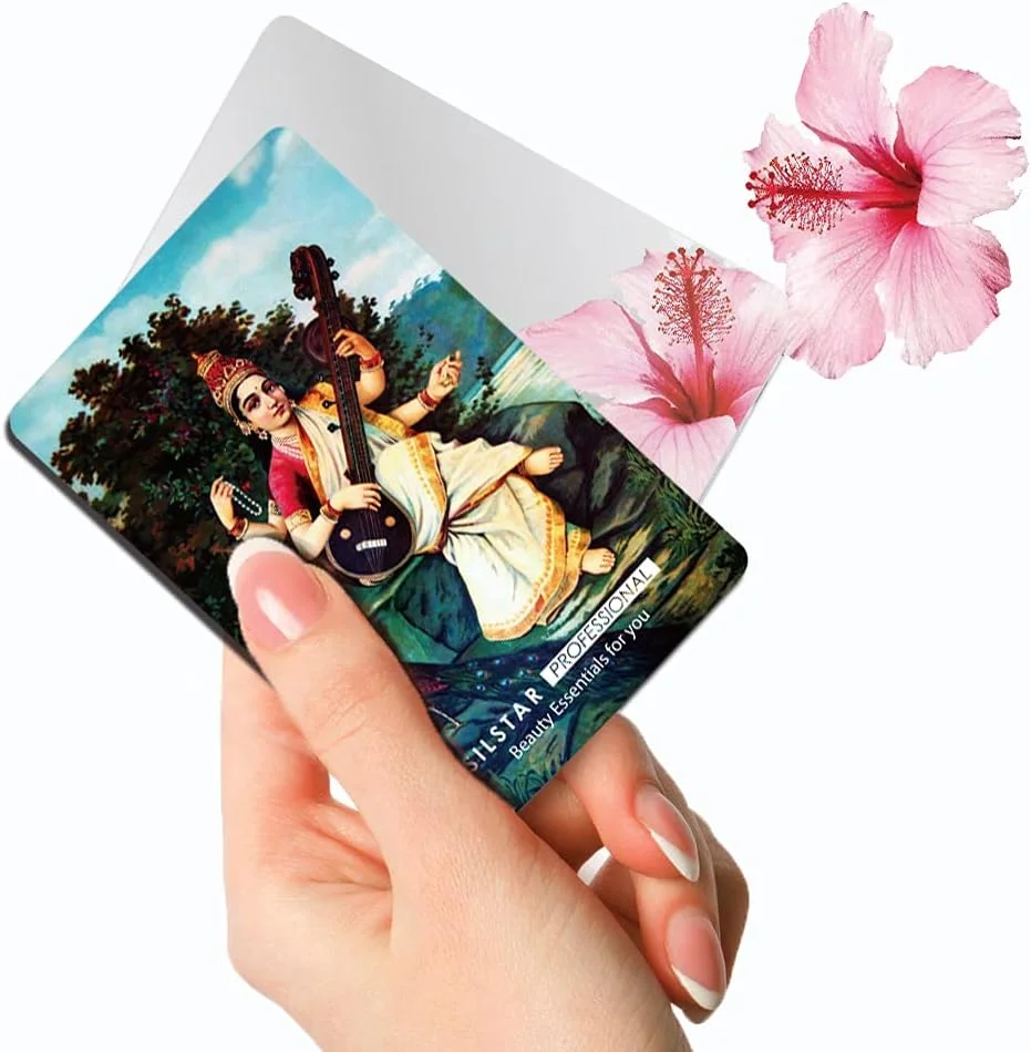 آینه کارتی فشرده حرفه ای سیل استار، آینه آرایشی اکریلیک نشکن، آینه کوچک آرایشی برای کیف پول، کیف مسافرتی، آینه جیبی دستی فشرده _ راجا راوی وارما _ ساراسواتی 144