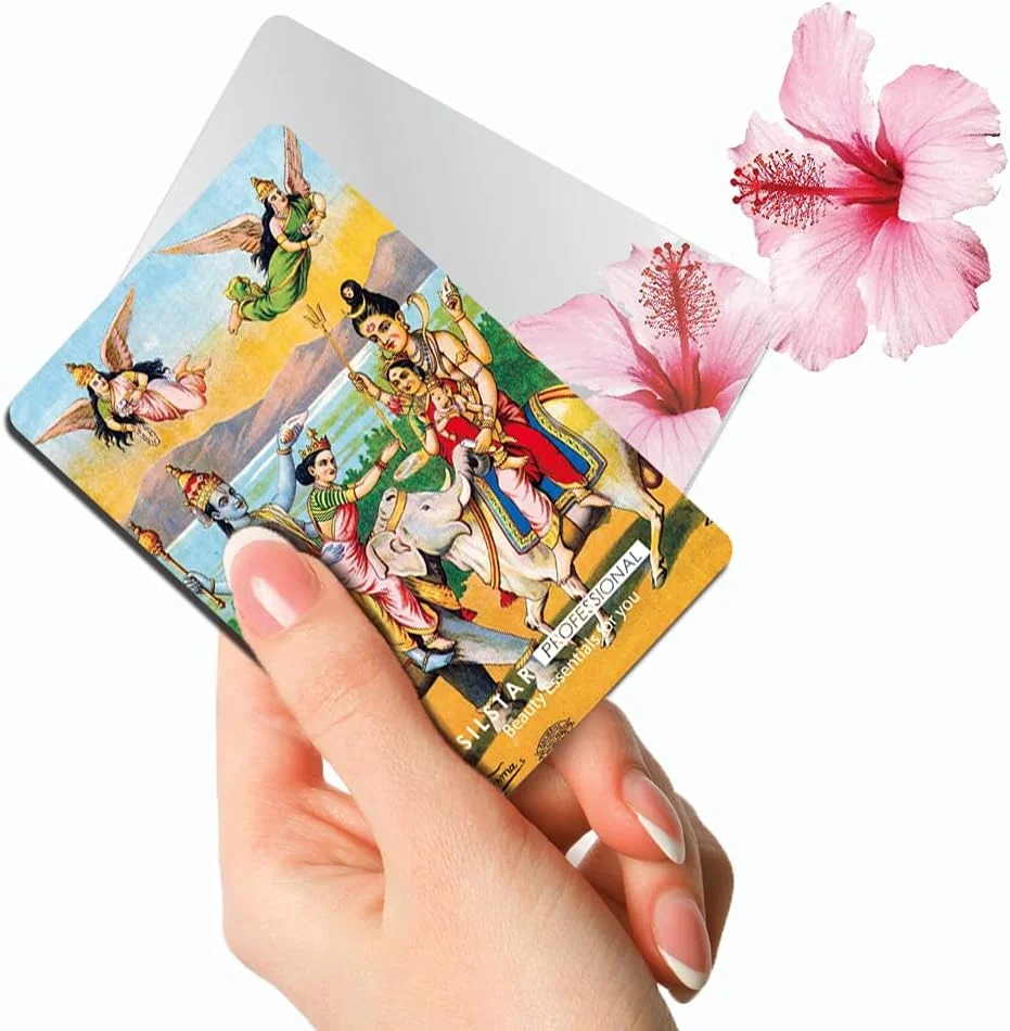 آینه کارتی فشرده حرفه ای سیل استار، آینه آرایشی اکریلیک نشکن، آینه کوچک آرایشی برای کیف پول، کیف مسافرتی، آینه جیبی دستی فشرده _ راجا راوی وارما _ هاری هار بهت 142