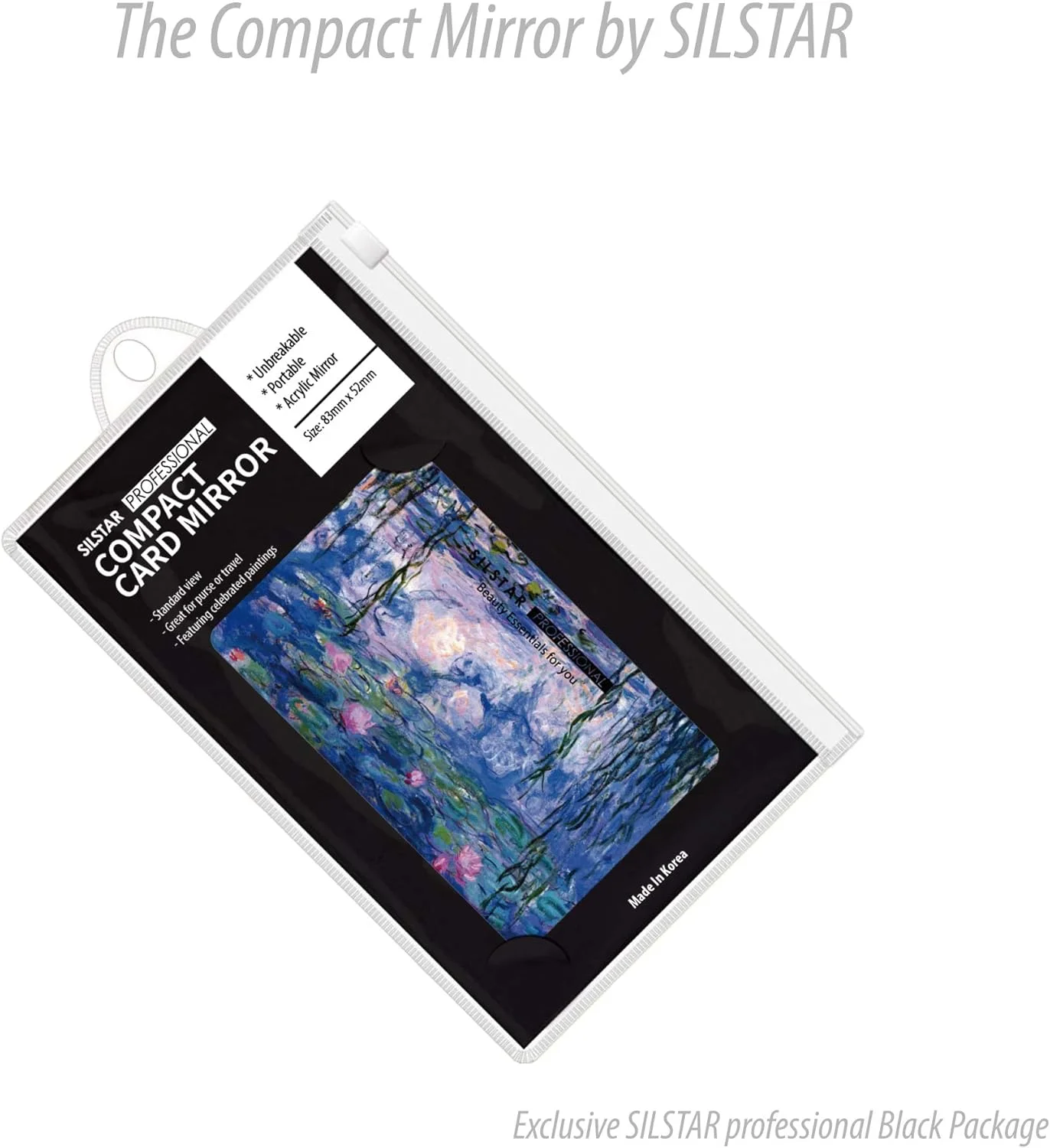 آینه کارتی فشرده حرفه ای سیل استار، آینه آرایشی اکریلیک نشکن، آینه کوچک آرایشی برای کیف پول، کیف مسافرتی، آینه جیبی دستی فشرده _ راجا راوی وارما _ گاناپاتی 148