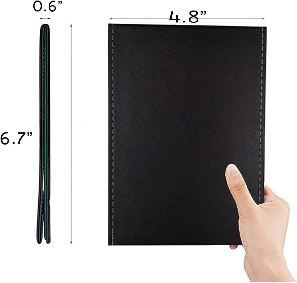 آینه آرایشی تاشو مستطیلی قابل حمل SG-Mart با پشت چرمی PU، پایه رومیزی قابل تنظیم برای مسافرت، میز آرایش، کمپینگ، هدیه زیبایی، حمل آسان (سفید)