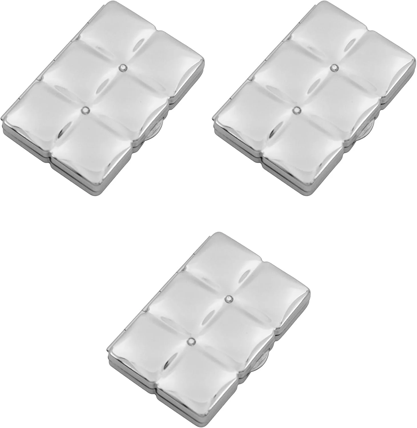 آینه آرایشی جیبی تاشو دو طرفه نگین دار نقره ای Stephanie Imports (بزرگنمایی 5 برابر + بزرگنمایی 1 برابر) آینه آرایشی جیبی تاشو دو طرفه نگین دار نقره ای Stephanie Imports (بزرگنمایی 5 برابر + بزرگنمایی 1 برابر)