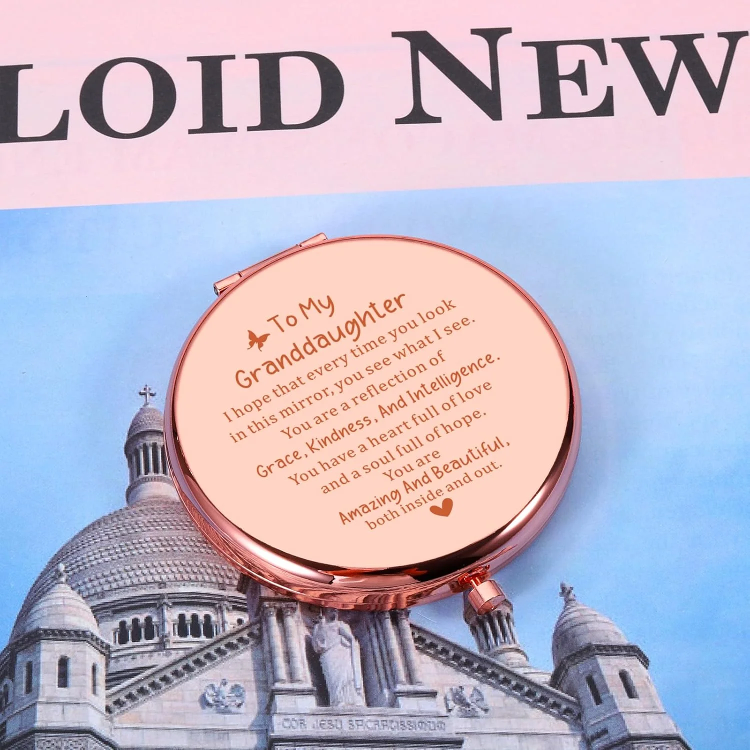 آینه جیبی جمع و جور هدیه ای برای نوه دختر از طرف مادربزرگ، هدیه کریسمس برای نوه، هدیه آینه جیبی برای دختران نوجوان، نوه دختری از طرف مادربزرگ، هدیه تولد برای نوه ها آینه جیبی جمع و جور هدیه ای برای نوه دختر از طرف مادربزرگ، هدیه کریسمس برای نوه، هدیه آینه جیبی برای دختران نوجوان، نوه دختری از طرف مادربزرگ، هدیه تولد برای نوه ها