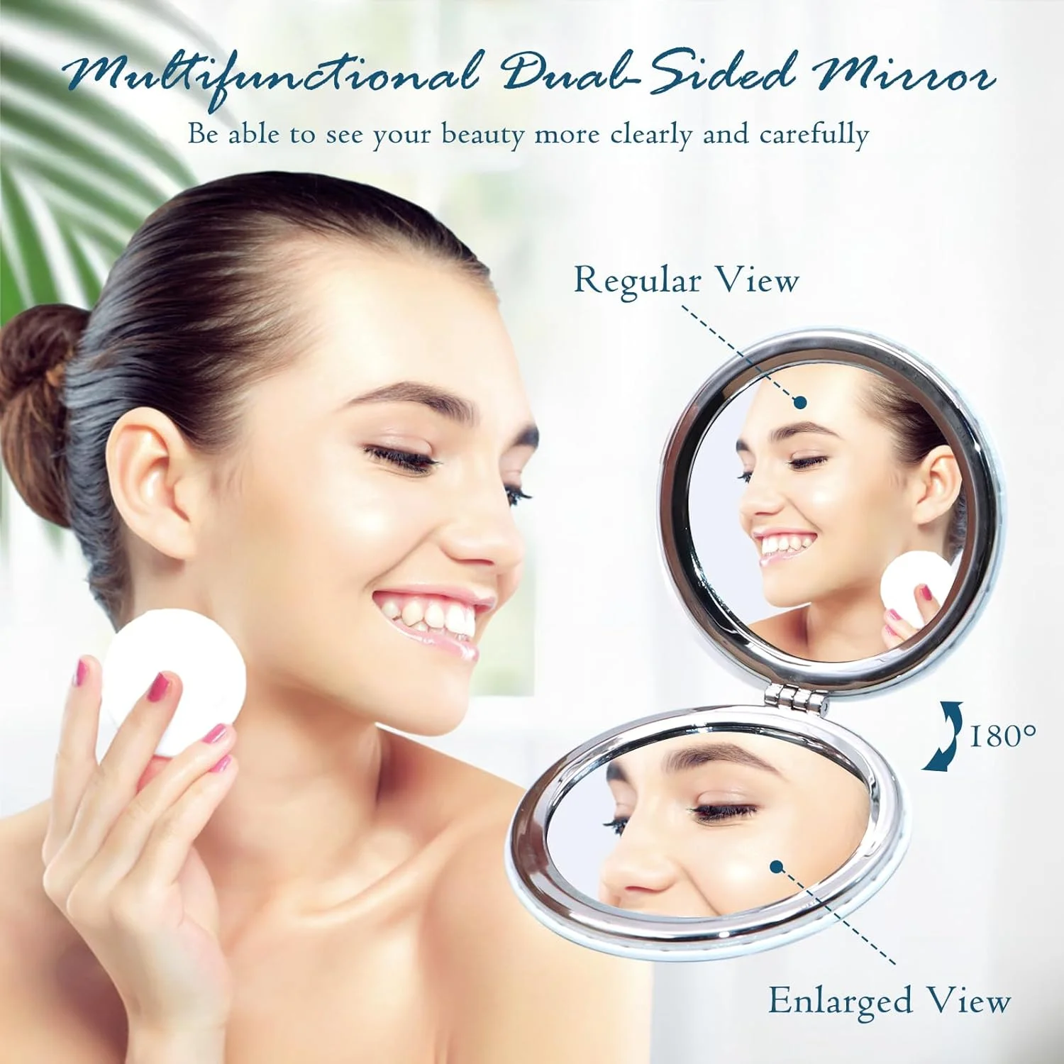 آینه آرایشی تاشو نگین دار SPOKKI، بسته 4 عددی - آینه کوچک قابل حمل برای کیف دستی - هدیه ای مناسب برای دختران، کودکان و مبتدیان نقاشی با نگین (B) آینه آرایشی تاشو نگین دار SPOKKI، بسته 4 عددی - آینه کوچک قابل حمل برای کیف دستی - هدیه ای مناسب برای دختران، کودکان و مبتدیان نقاشی با نگین (B)