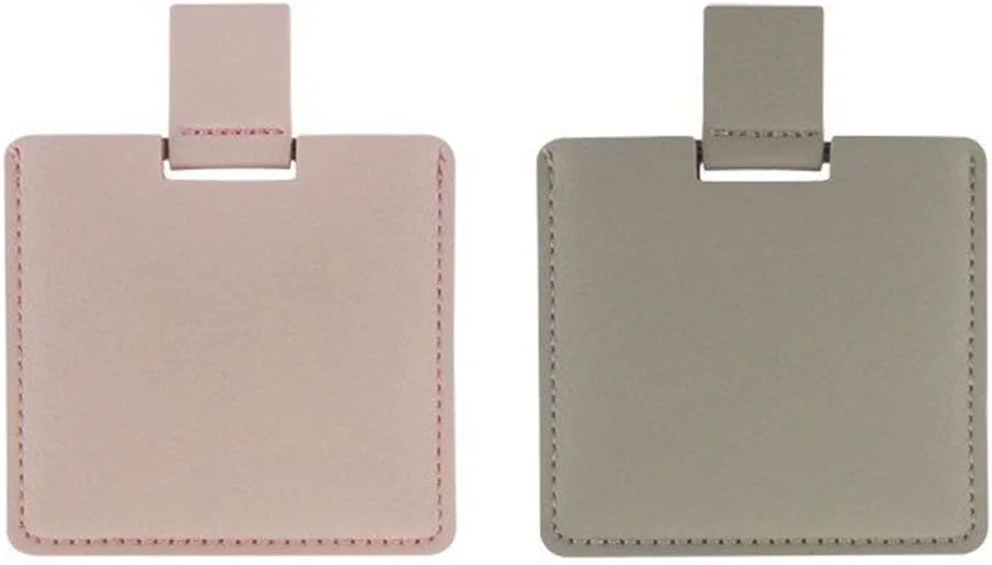 آینه جیبی استیل Teensery، دو عددی، با روکش چرمی PU (صورتی، خاکستری) آینه جیبی استیل Teensery، دو عددی، با روکش چرمی PU (صورتی، خاکستری)