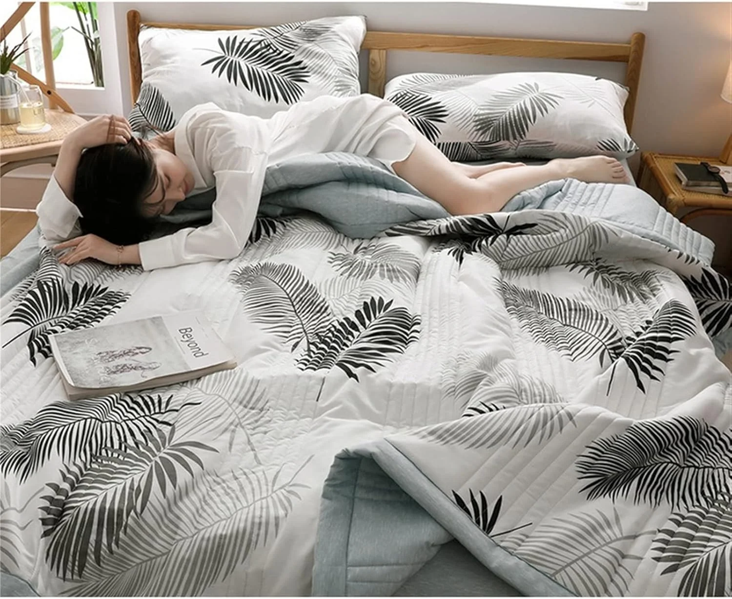 پتو یوهوایی، لحاف نخی شسته شده، لحاف نازک بهاره و تابستانی، پتوی نرم بزرگسالان، روتختی چاپی