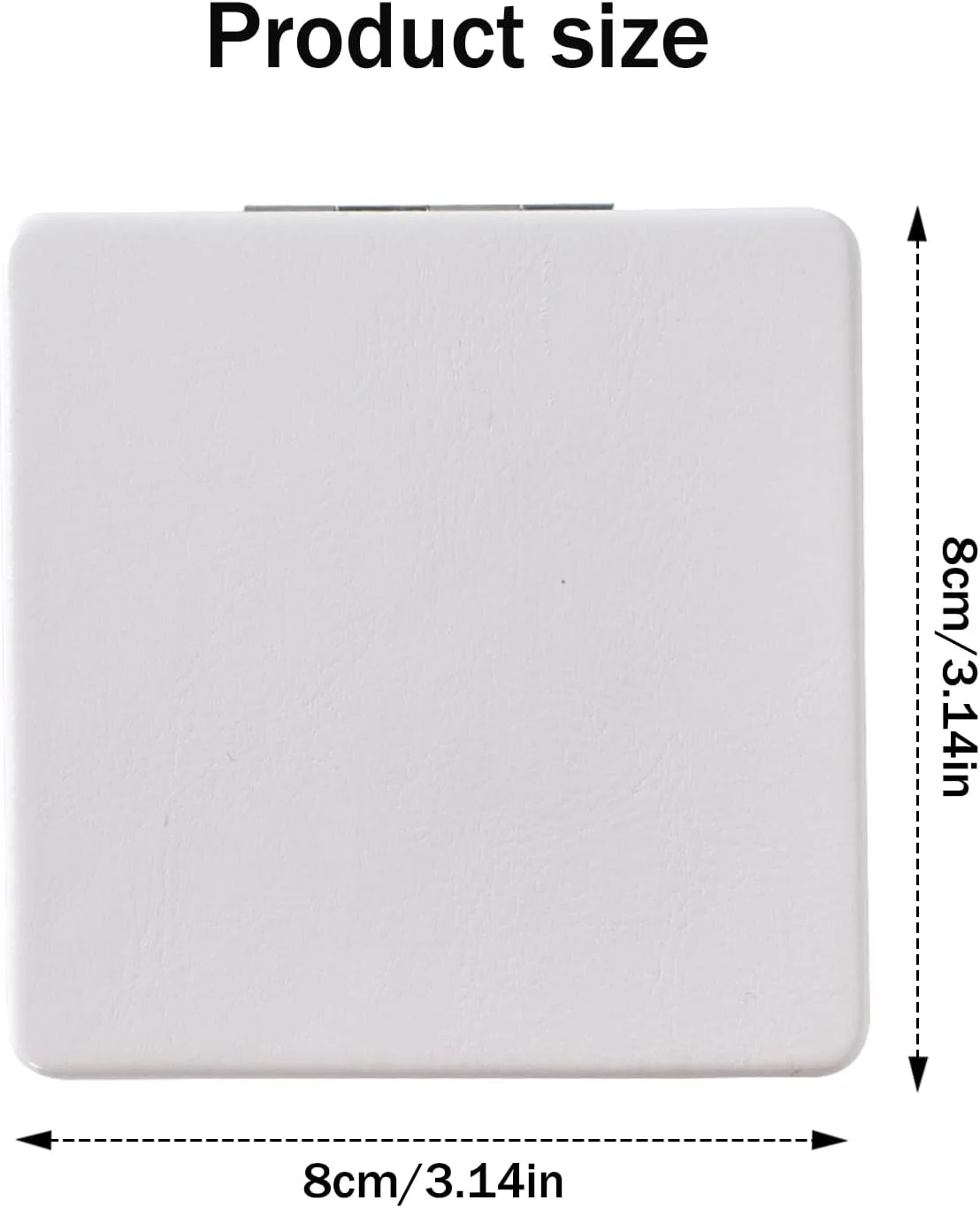 آینه جیبی کوچک Tolenre، آینه آرایشی 8 سانتی متری، آینه آرایشی مسافرتی دو طرفه، آینه مسافرتی، آینه تاشو دو طرفه قابل حمل برای کیف، جیب، مربعی (مشکی)