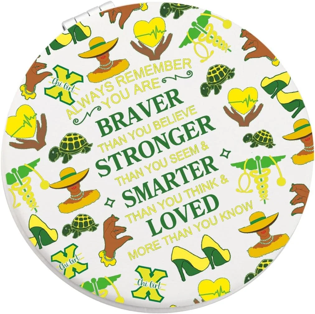 WSNANG Chi ETA Sorority Gifts Chi Phi Nursing Sorority Makeup Mirror 1932 Greek Sorority Pocket Mirror XHO Paraphernalia Gift (CEP Mirror)