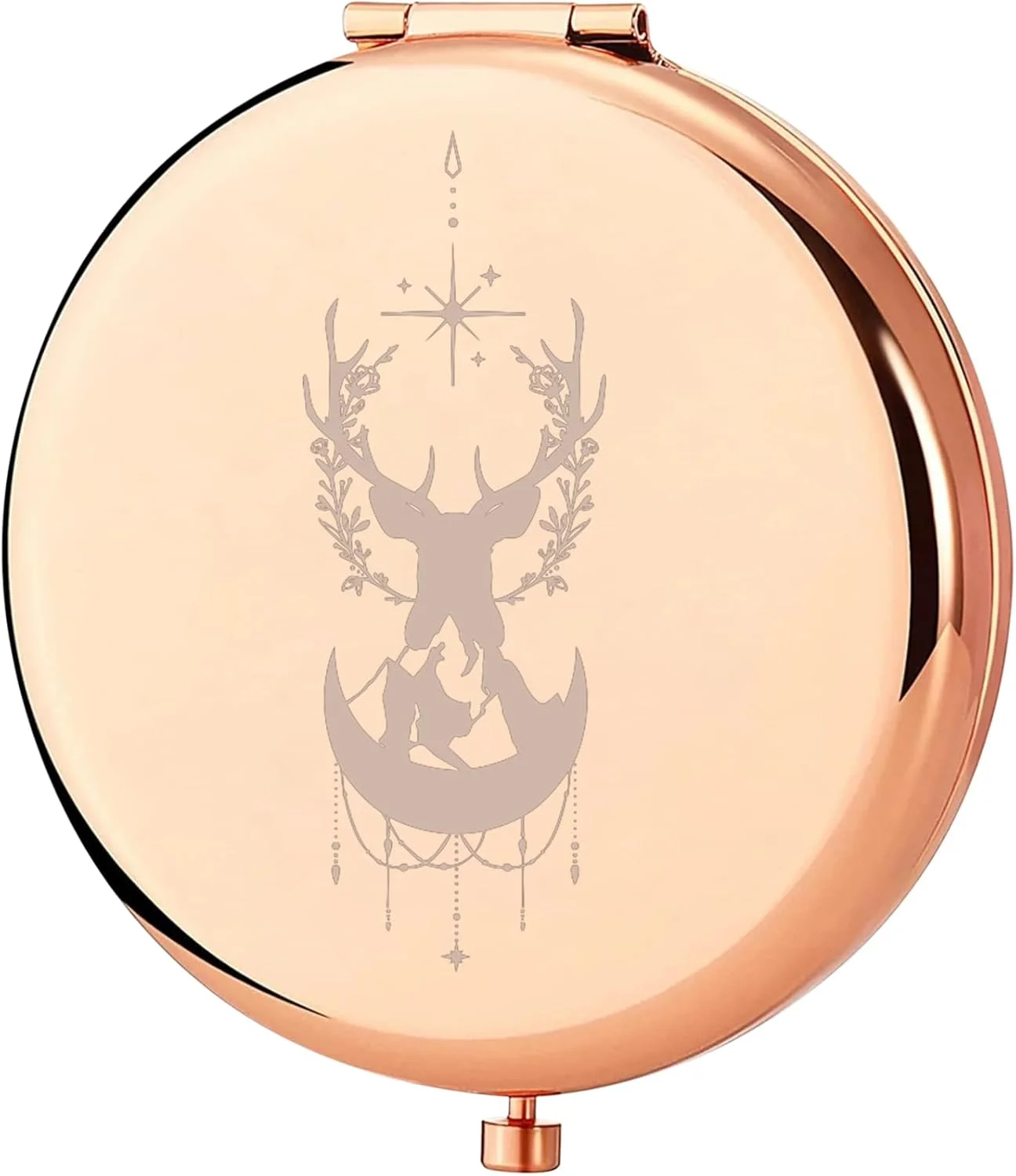 WSNANG آینه جیبی بال خفاشی با طرح کتاب A Court of Thorns and Roses، هدیه ای برای دوستداران ادبیات، هدیه ای از شهر ستارگان (VelarisWingsMirror4)