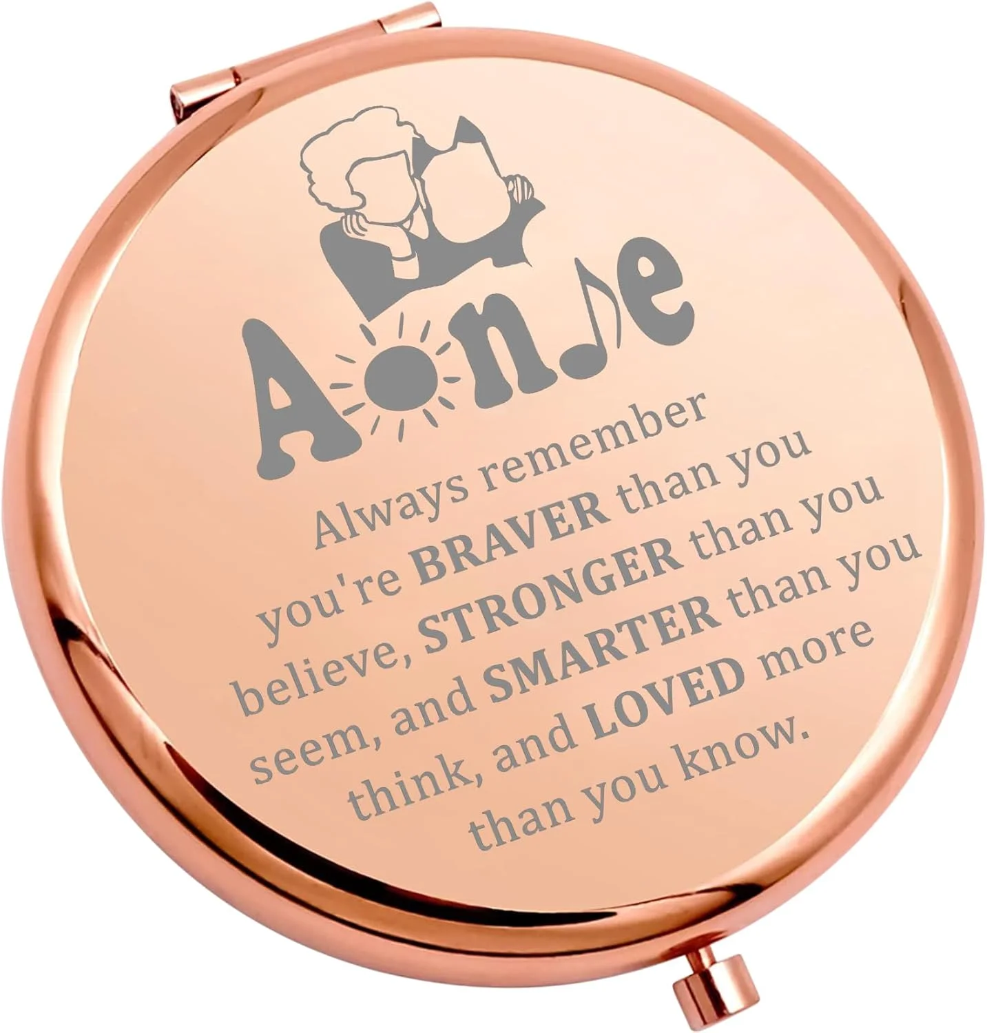 WSNANG آینه آرایشی جیبی فشرده الهام گرفته از موزیکال آنی، هدیه ای برای طرفداران تئاتر برادوی (آینه آنی همیشه)