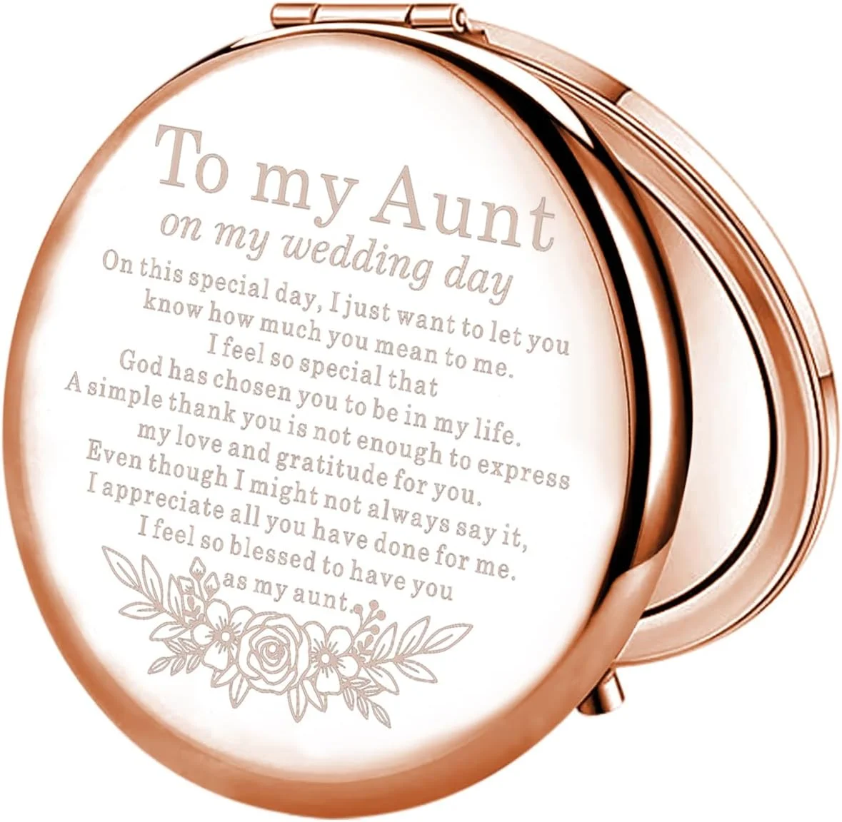 آینه آرایشی جیبی WSNANG، هدیه ای برای عمه عزیزم در روز عروسی من، هدیه ای برای تشکر از عمه عروس (آینه عمه - rg) آینه آرایشی جیبی WSNANG، هدیه ای برای عمه عزیزم در روز عروسی من، هدیه ای برای تشکر از عمه عروس (آینه عمه - rg)