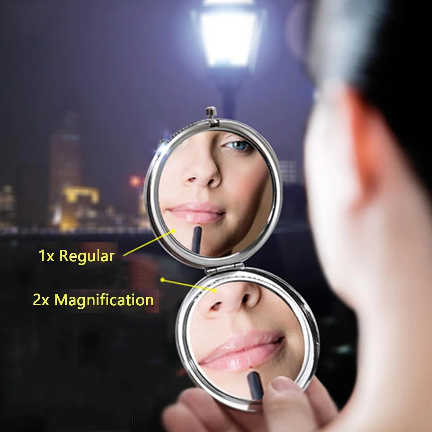 WSNANG آینه جیبی بال خفاشی با طرح کتاب A Court of Thorns and Roses، هدیه ای برای دوستداران ادبیات، هدیه ای از شهر ستارگان (VelarisWingsMirror4)