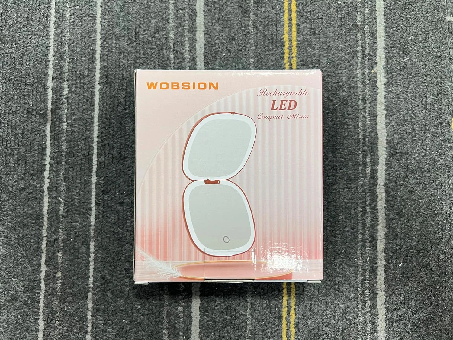 آینه آرایشی مسافرتی چراغ دار WOBSION، آینه جیبی 1x/10x بزرگنمایی برای کیف دستی، آینه های جیبی قابل شارژ 10 سانتی متری، آینه های LED دو طرفه با نور قابل تنظیم، دستی، هدیه برای زنان، قرمز