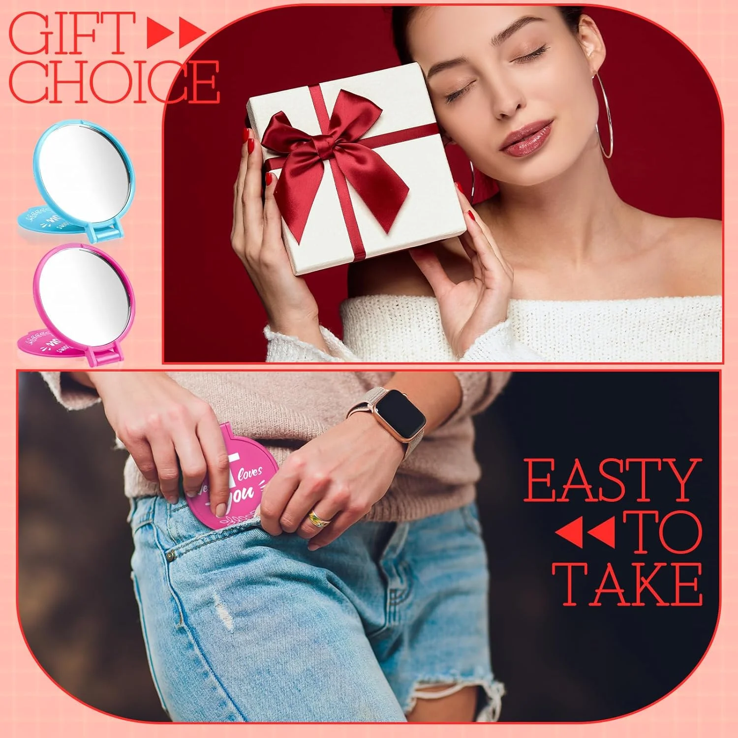 آینه جیبی 80 عددی یرلیکر، آینه آرایشی گرد، آینه شیشه ای قابل حمل، آینه آرایشی مسافرتی کوچک، آینه تاشو مینی برای زنان، همکاران، دوستان، هدیه مسافرتی کریسمس (عیسی تو را دوست دارد) آینه جیبی 80 عددی یرلیکر، آینه آرایشی گرد، آینه شیشه ای قابل حمل، آینه آرایشی مسافرتی کوچک، آینه تاشو مینی برای زنان، همکاران، دوستان، هدیه مسافرتی کریسمس (عیسی تو را دوست دارد)